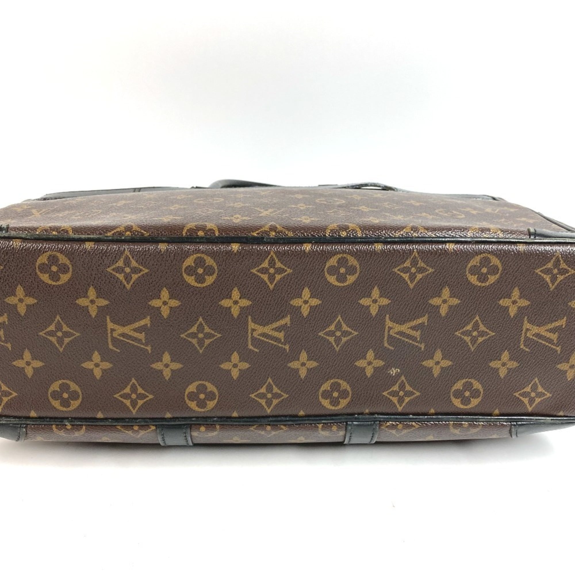 Louis Vuitton Black Brown Monogram Briefcase Handbag (Pre-Owned)