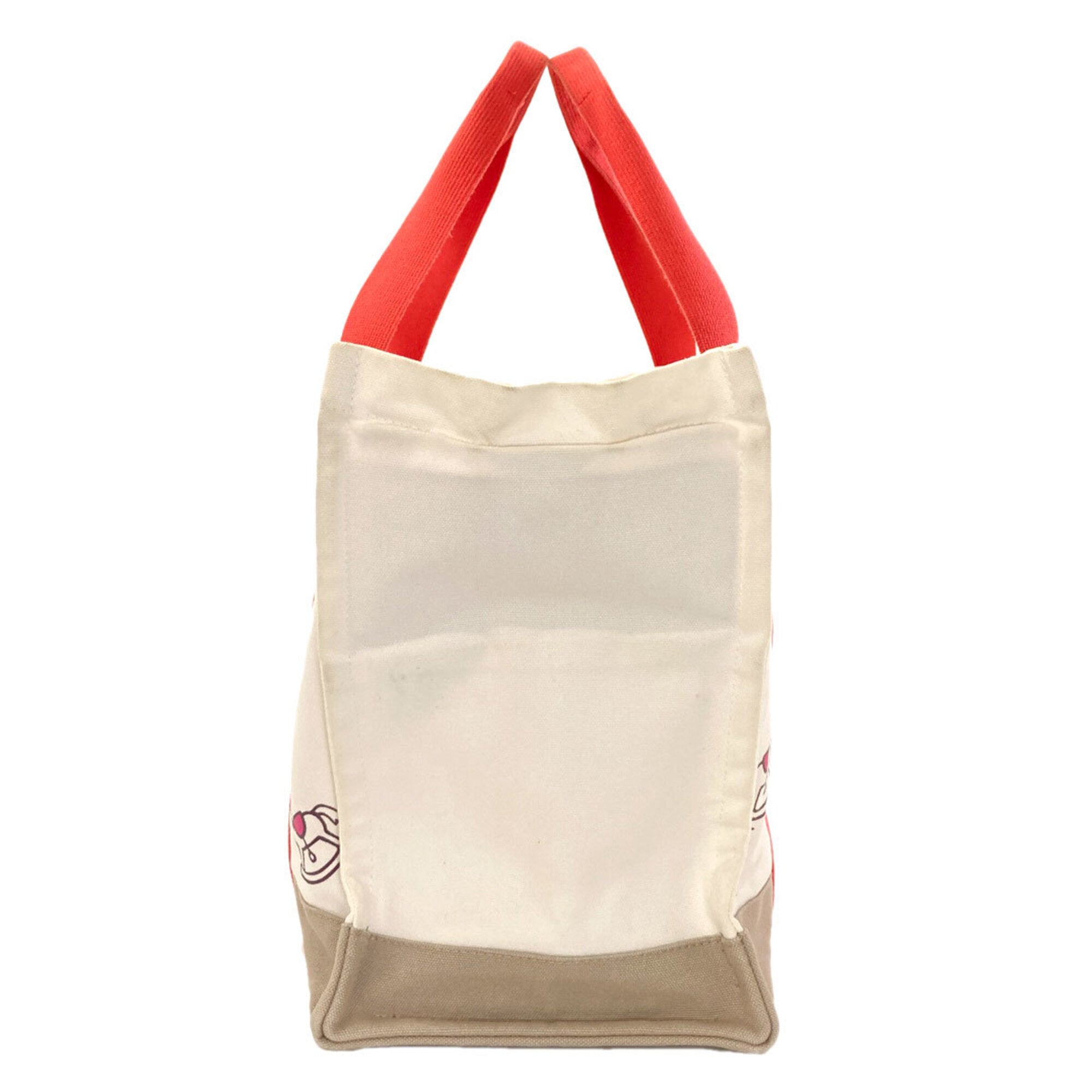 Hermes White Canvas Pouch Tote Bag (Pre-Owned)
