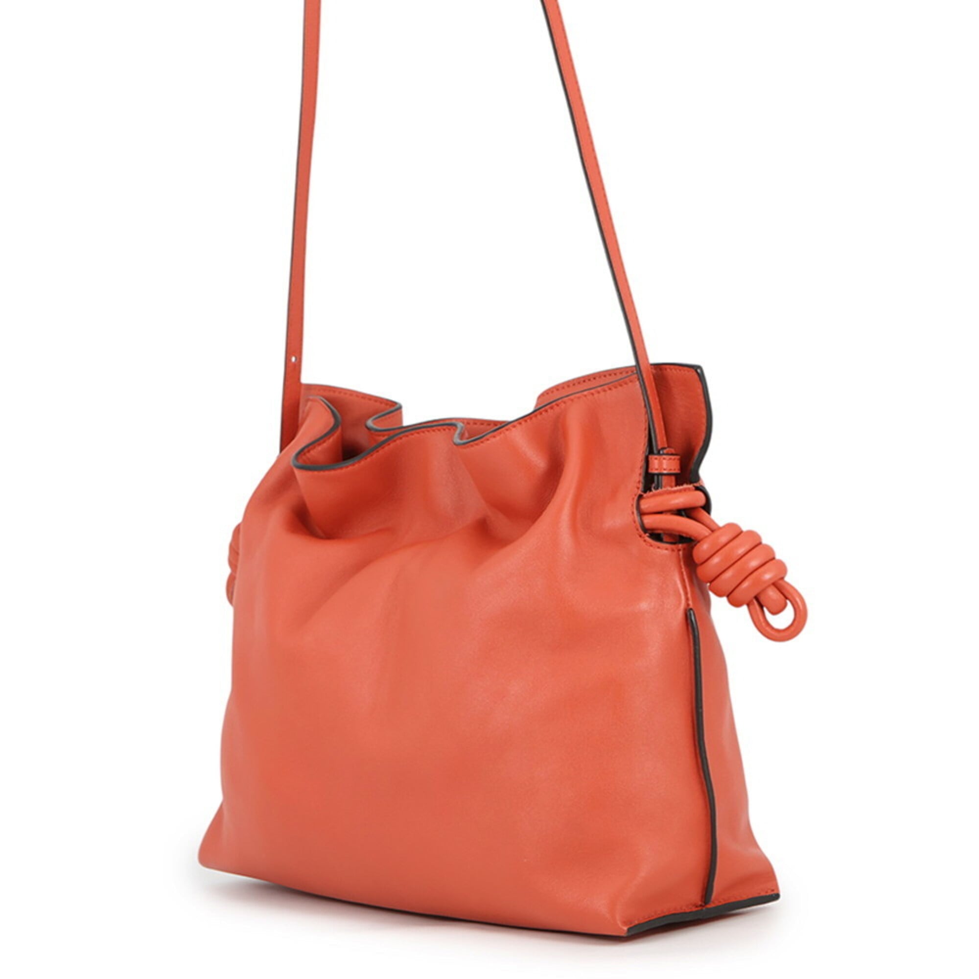 Loewe Orange Leather Clutch Bag Shoulder Bag (Pre-Owned)