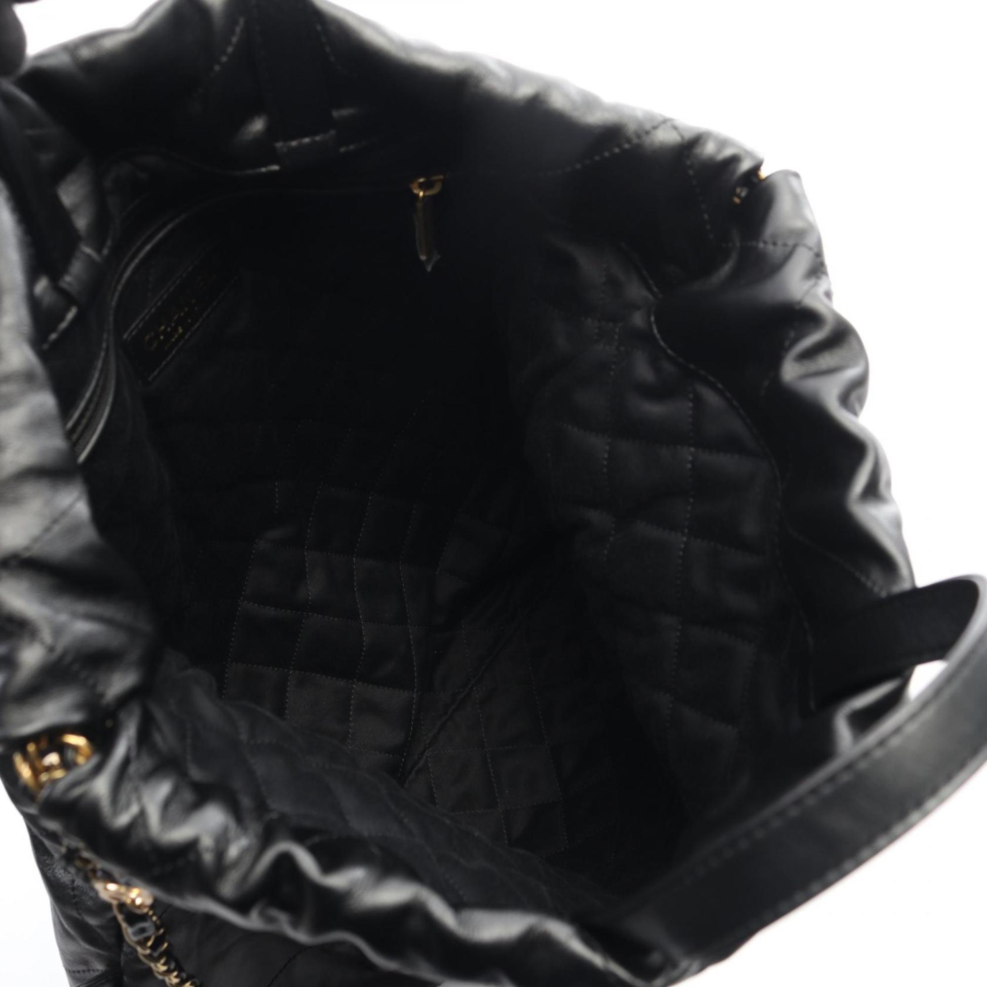 Chanel Black Leather Backpack (Pre-Owned)