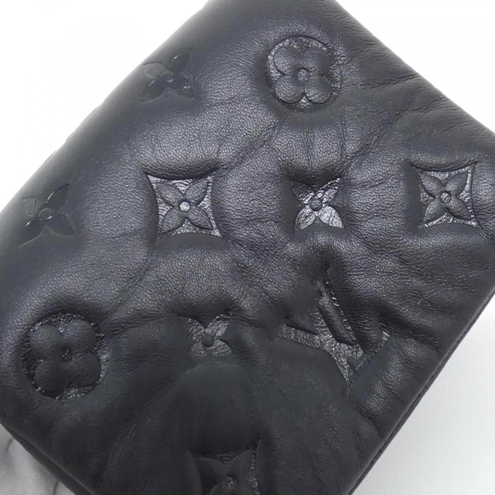 Louis Vuitton Black Leather Shoulder Bag (Pre-Owned)