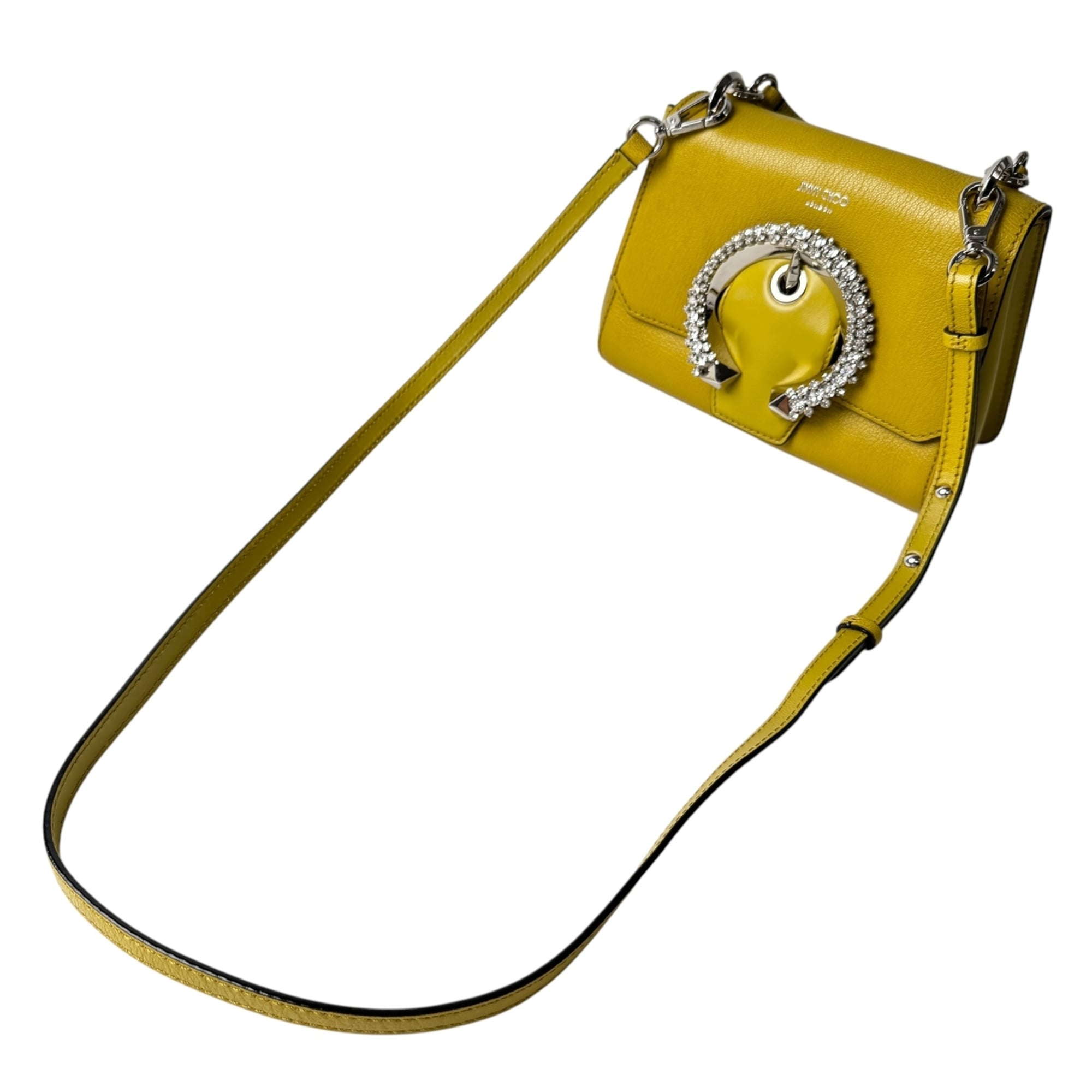 Jimmy Choo Yellow Leather Handbag Shoulder Bag (Pre-Owned)