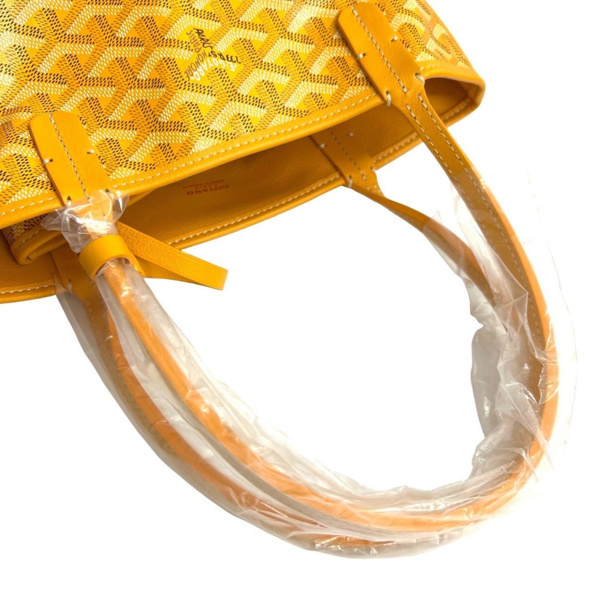 Goyard Yellow Leather Handbag Pouch Tote Bag (Pre-Owned)
