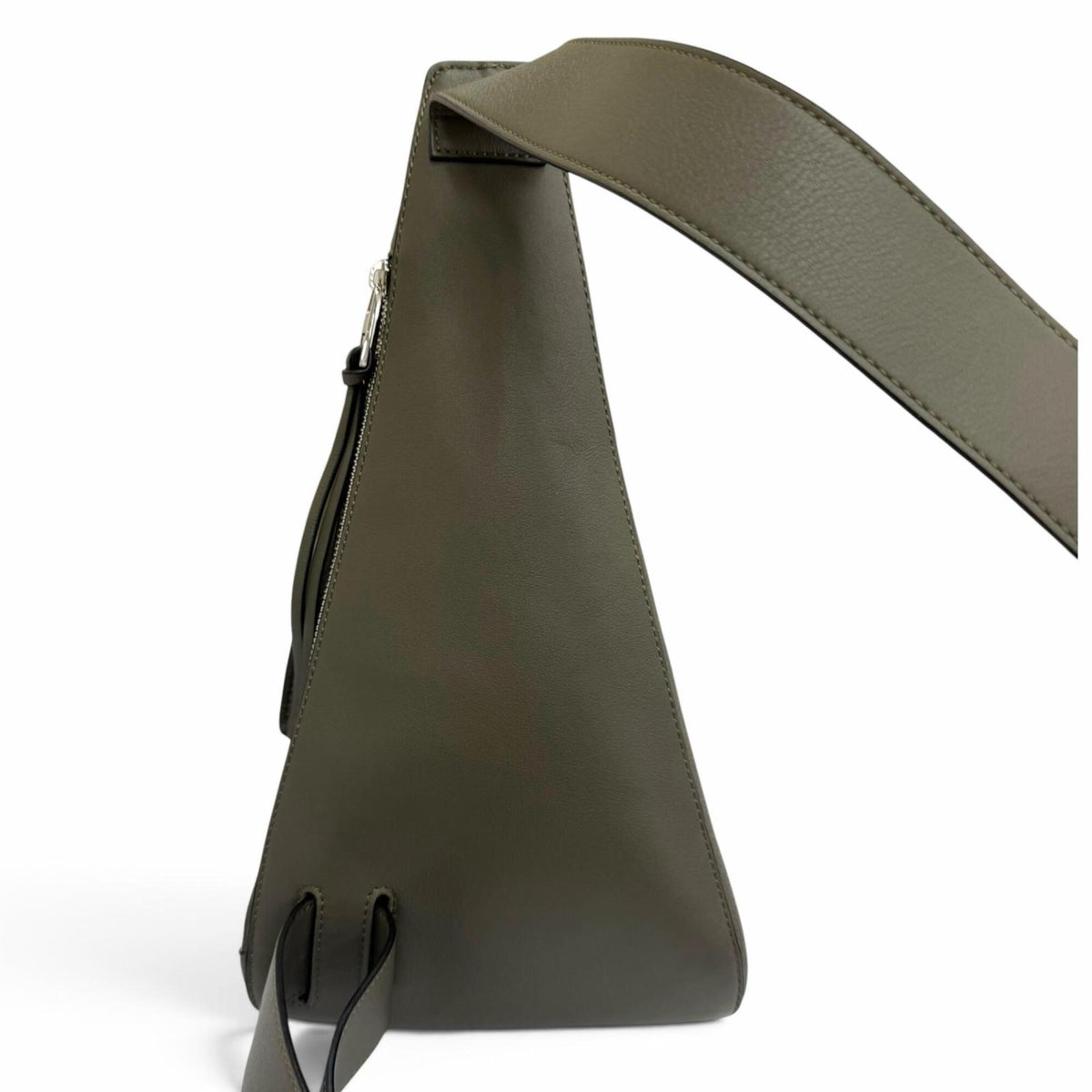 Loewe Khaki Leather Shoulder Bag Sling Bag (Pre-Owned)
