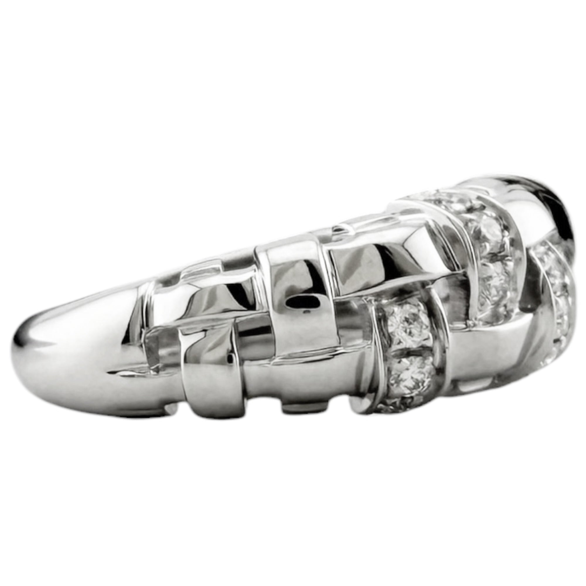 Tiffany Silver White Gold (18K) Band Ring (Pre-Owned)