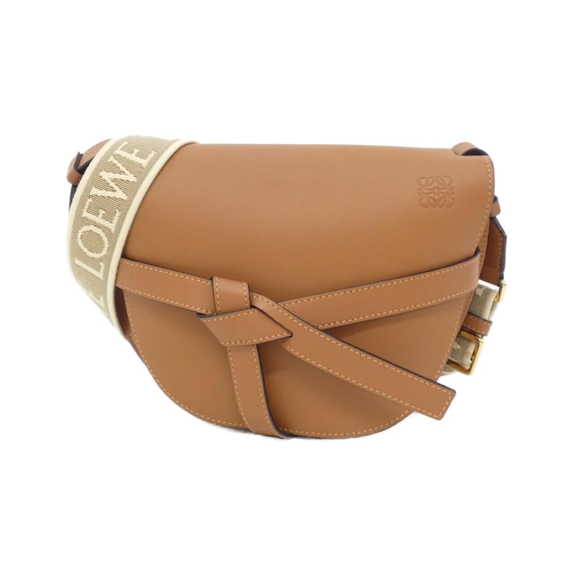 Loewe Gold Jacquard Leather Shoulder Bag (Pre-Owned)