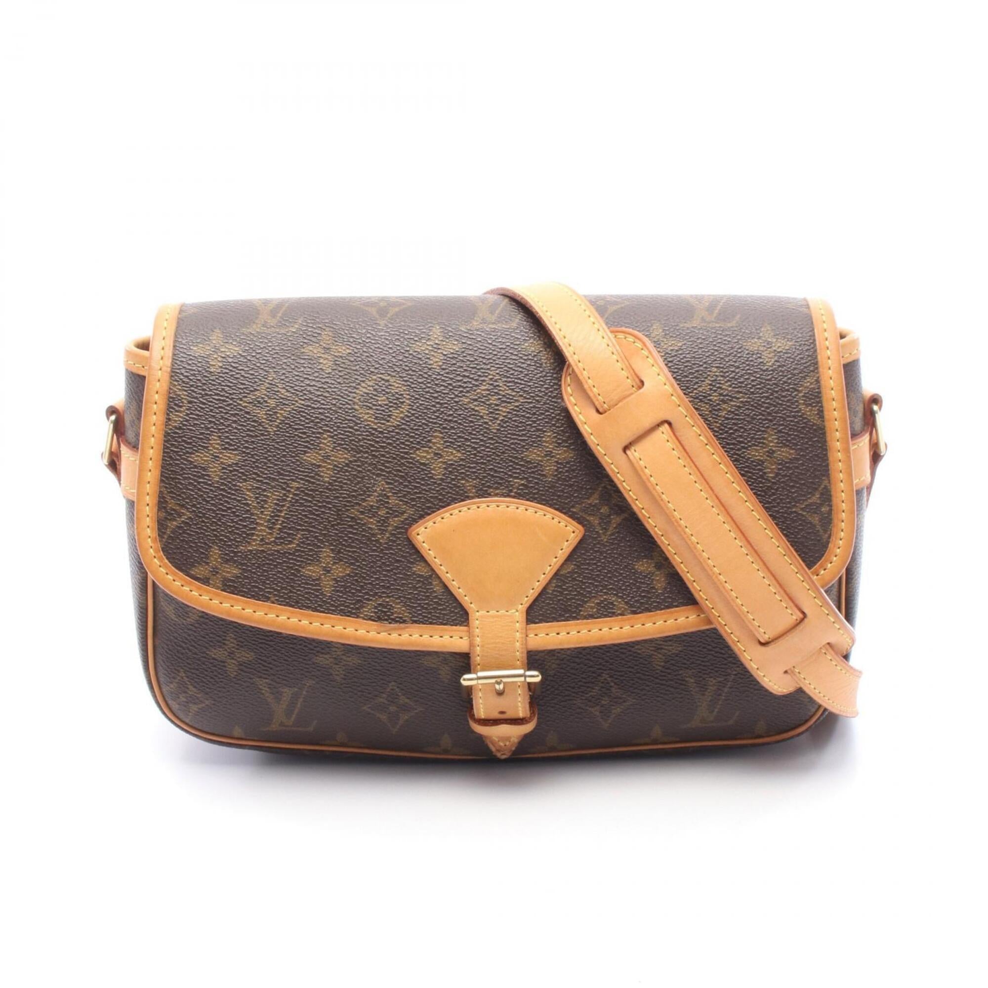 Louis Vuitton Brown Monogram Coated Canvas Leather Handbag Shoulder Bag (Pre-Owned)