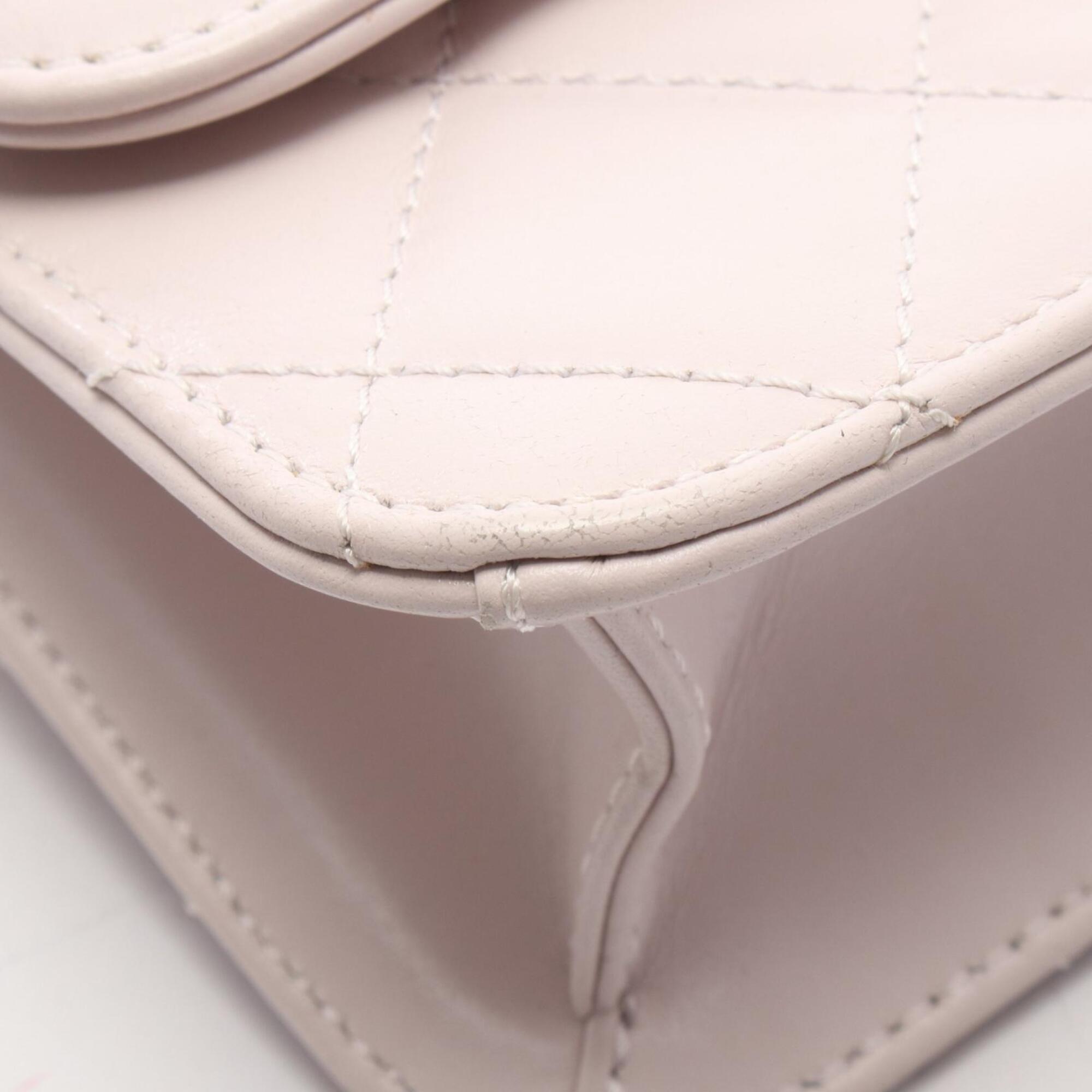 Chanel Matelasse Pink Leather Handbag Shoulder Bag (Pre-Owned)