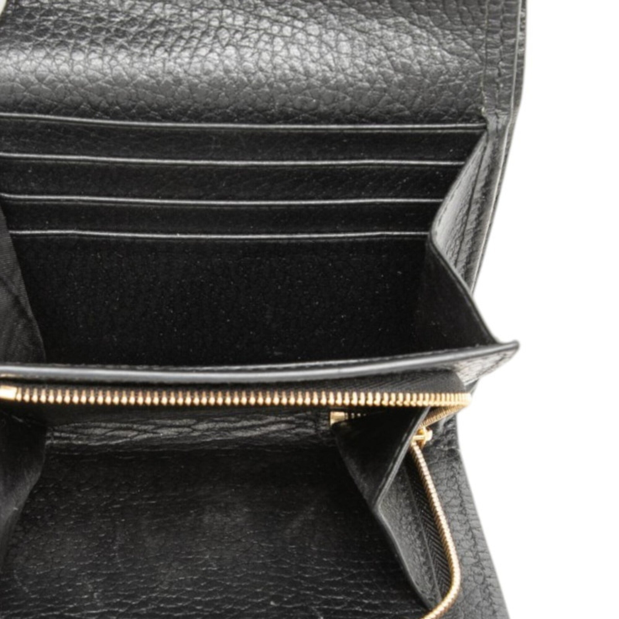 Gucci Gg Supreme Beige Black Pvc Leather Wallet (Bi-Fold) (Pre-Owned)