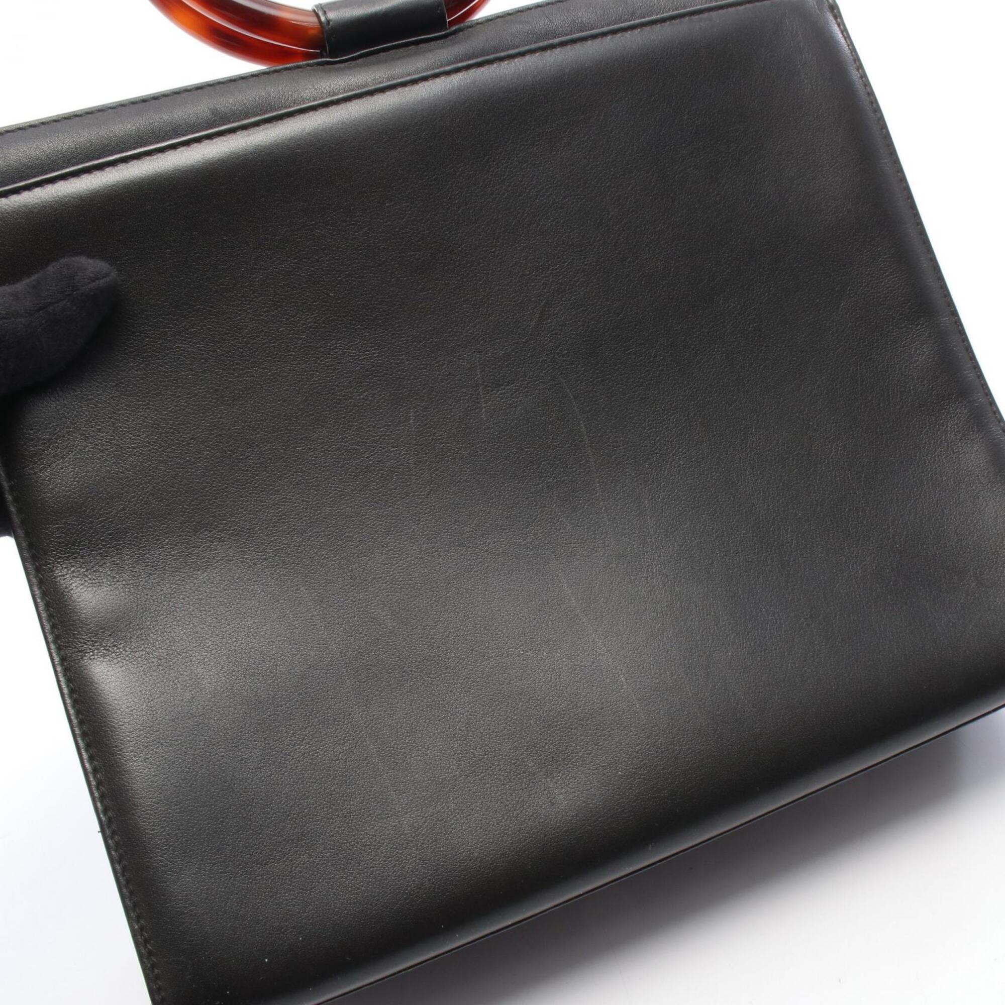 Chanel Black Leather Handbag (Pre-Owned)