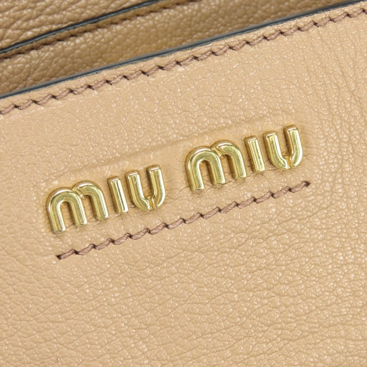 Miu Miu Pink Beige Leather Handbag (Pre-Owned)