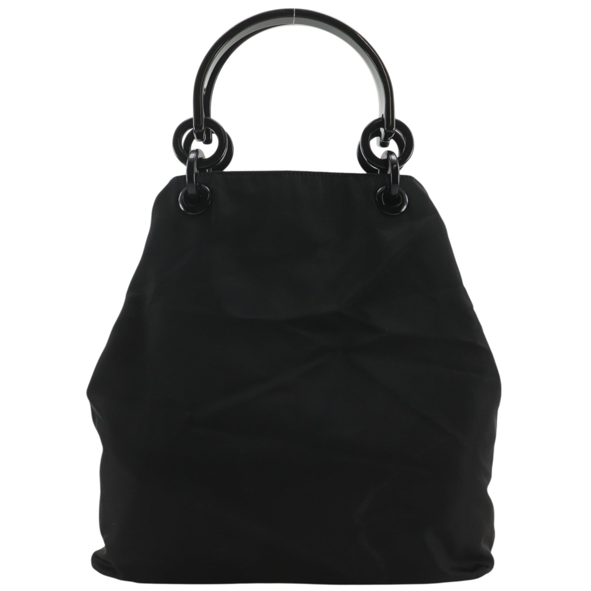 Prada Black Nylon Plastic Handbag (Pre-Owned)