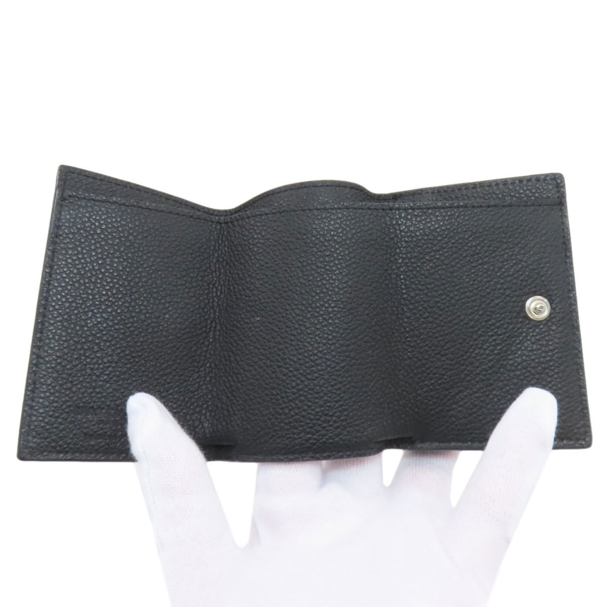 Saint Laurent Black Leather Wallet (Tri-Fold) (Pre-Owned)