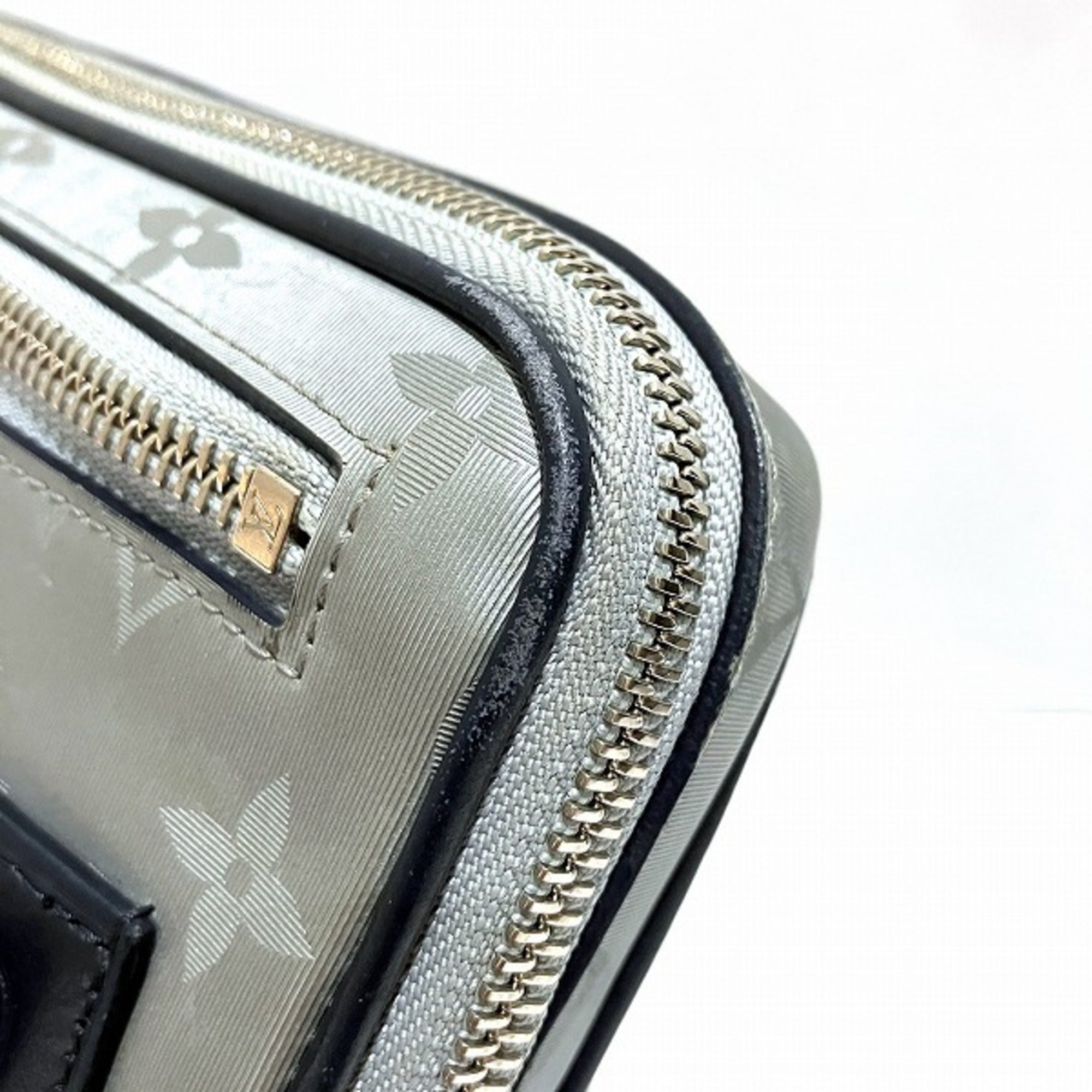 Louis Vuitton Black Silver Canvas Handbag (Pre-Owned)