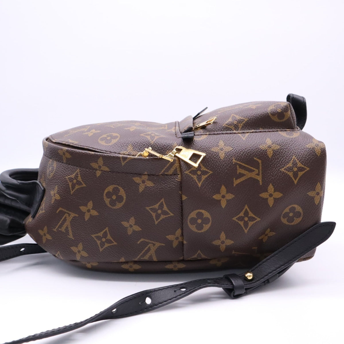 Louis Vuitton Monogram Beige Black Brown Coated Canvas Backpack (Pre-Owned)