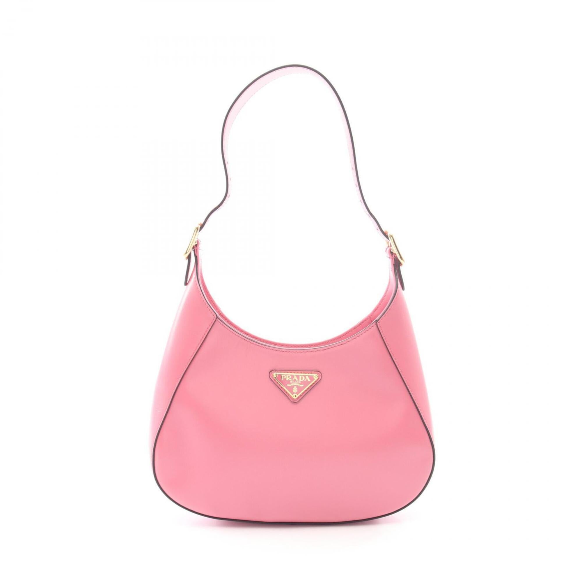 Prada Pink Leather Handbag Shoulder Bag (Pre-Owned)