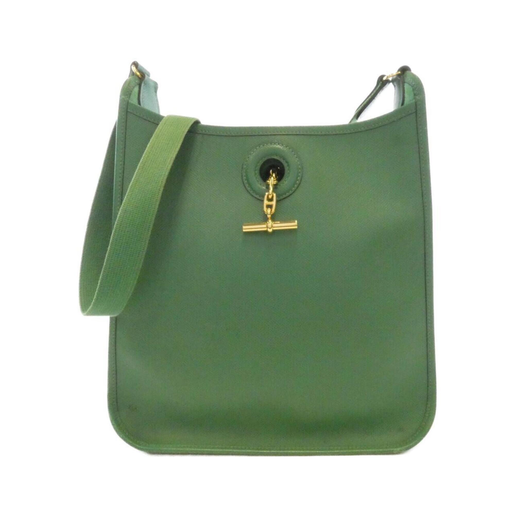 Hermes Green Courchevel Leather Shoulder Bag (Pre-Owned)