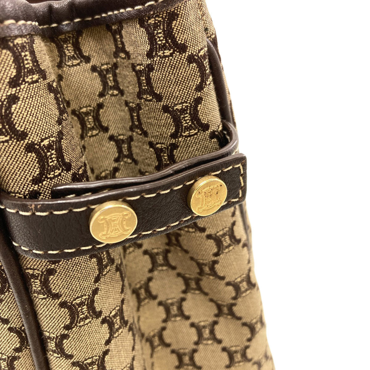 Celine Brown Canvas Handbag (Pre-Owned)