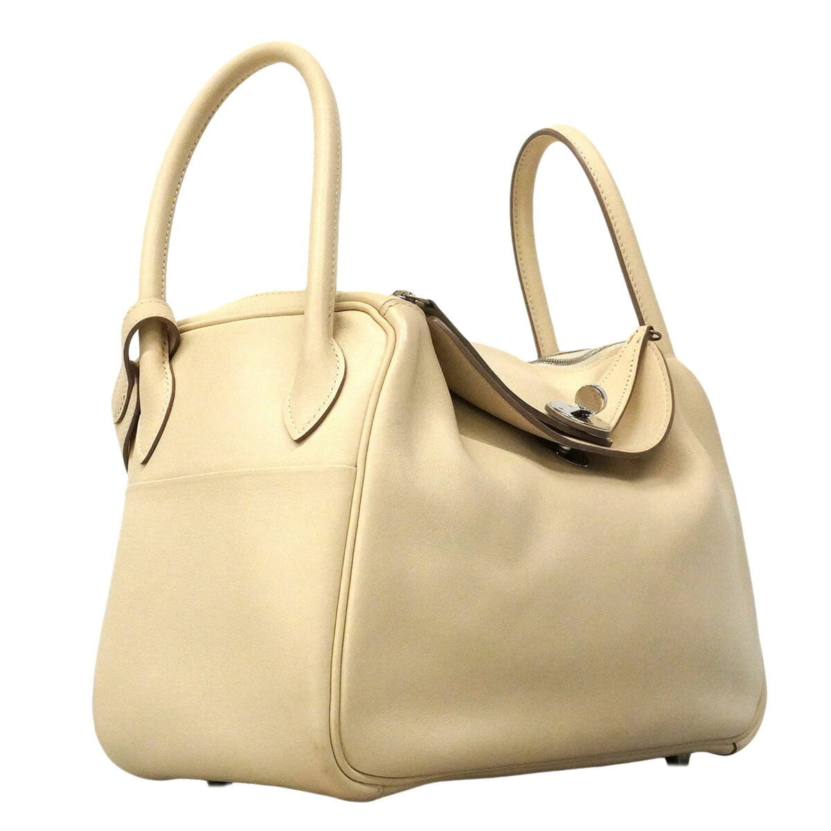 Hermes White Swift Leather Handbag (Pre-Owned)