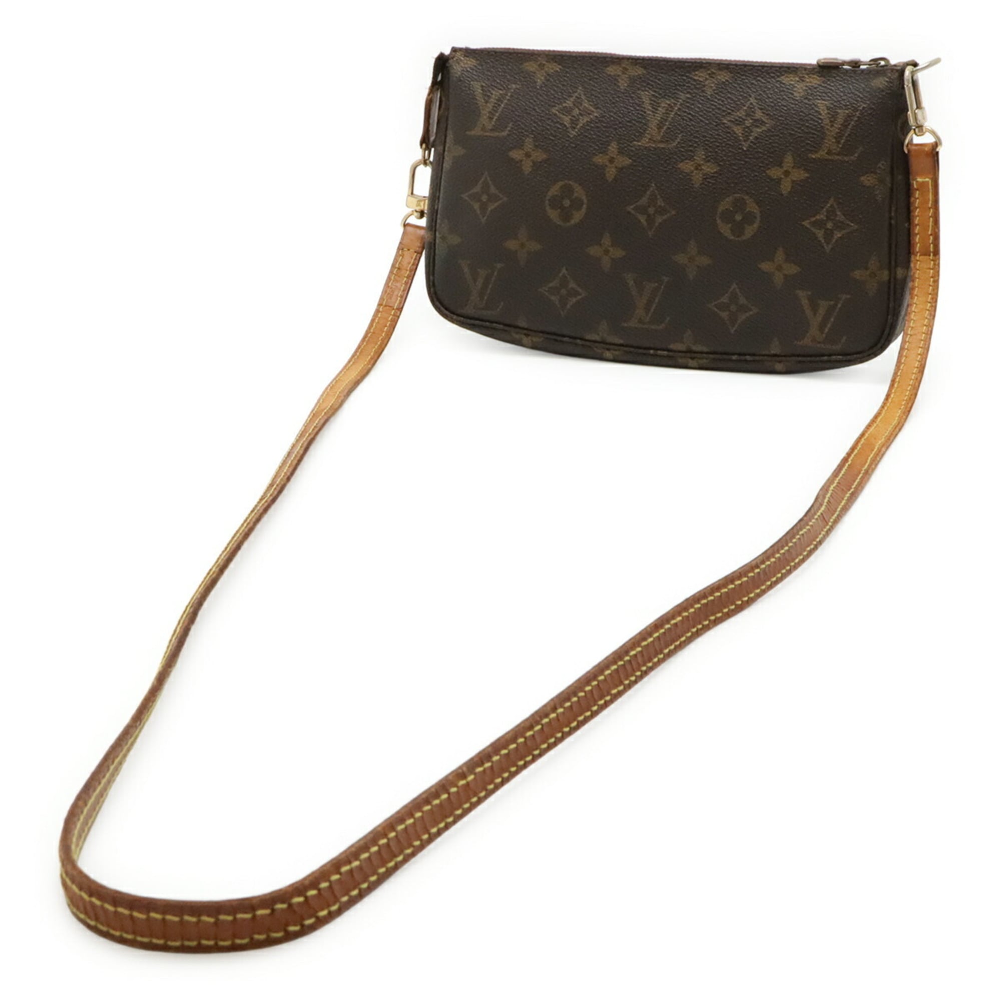 Louis Vuitton Brown Pvc Handbag Pochette Pouch Shoulder Bag (Pre-Owned)