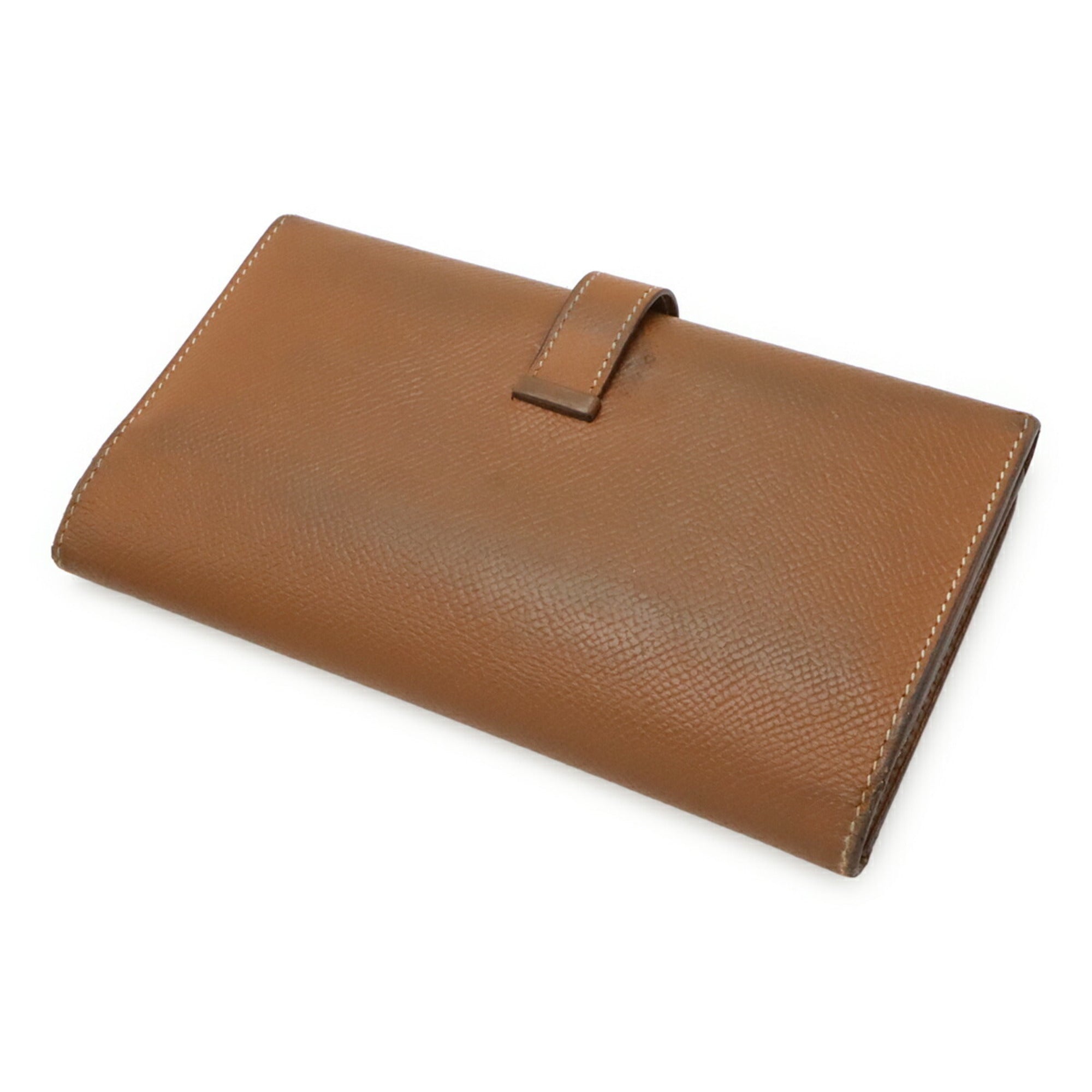 Hermes Brown Camel Epsom Leather Long Wallet (Tri-Fold) (Pre-Owned)