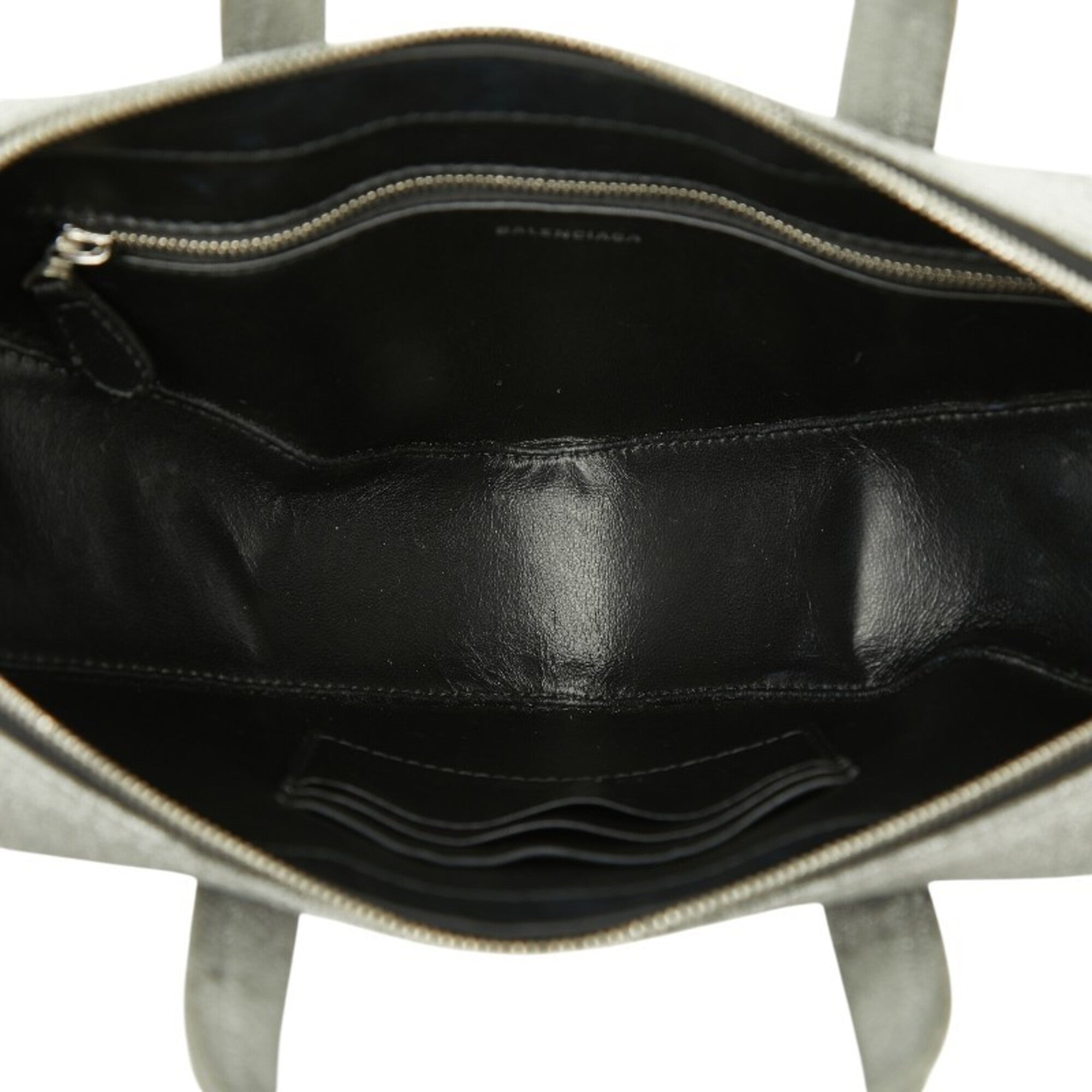 Balenciaga Silver Leather Handbag Shoulder Bag (Pre-Owned)