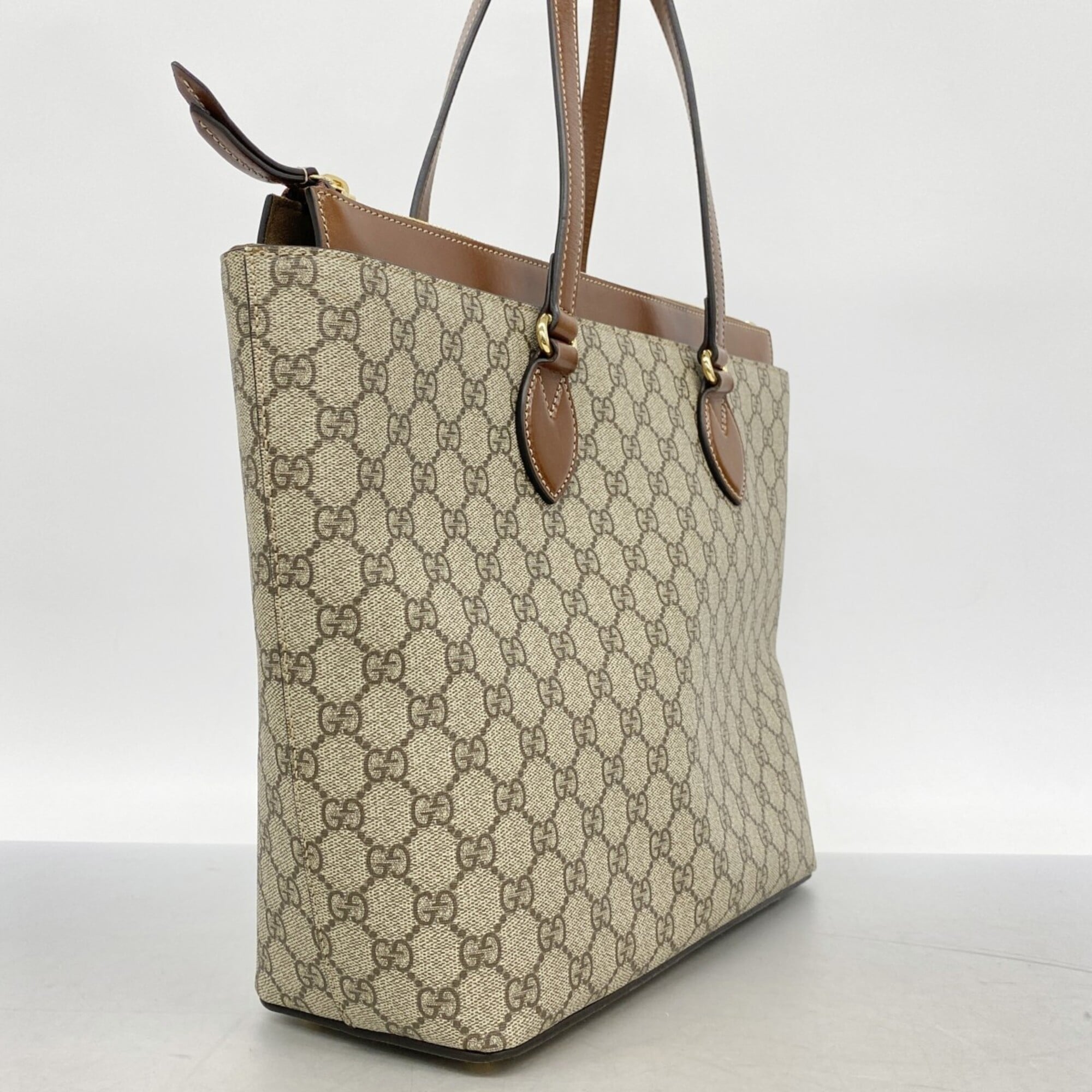 Gucci Brown Pvc Tote Bag (Pre-Owned)