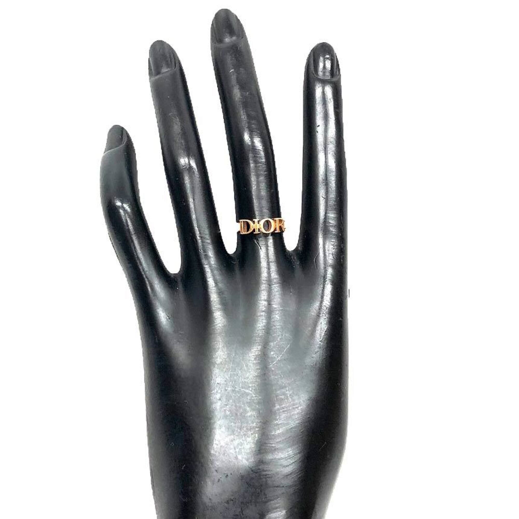 Christian Dior Gold Metal Band Ring (Pre-Owned)