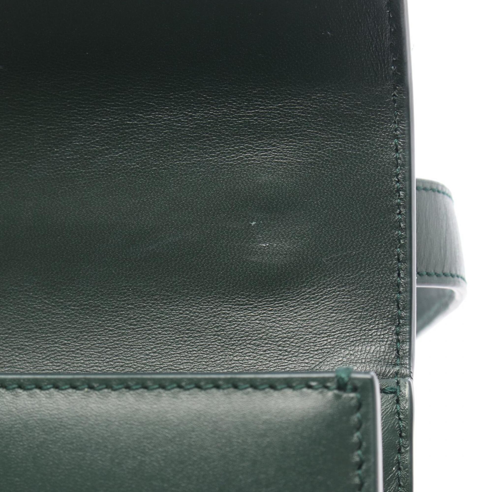 Christian Dior Green Leather Handbag Shoulder Bag (Pre-Owned)
