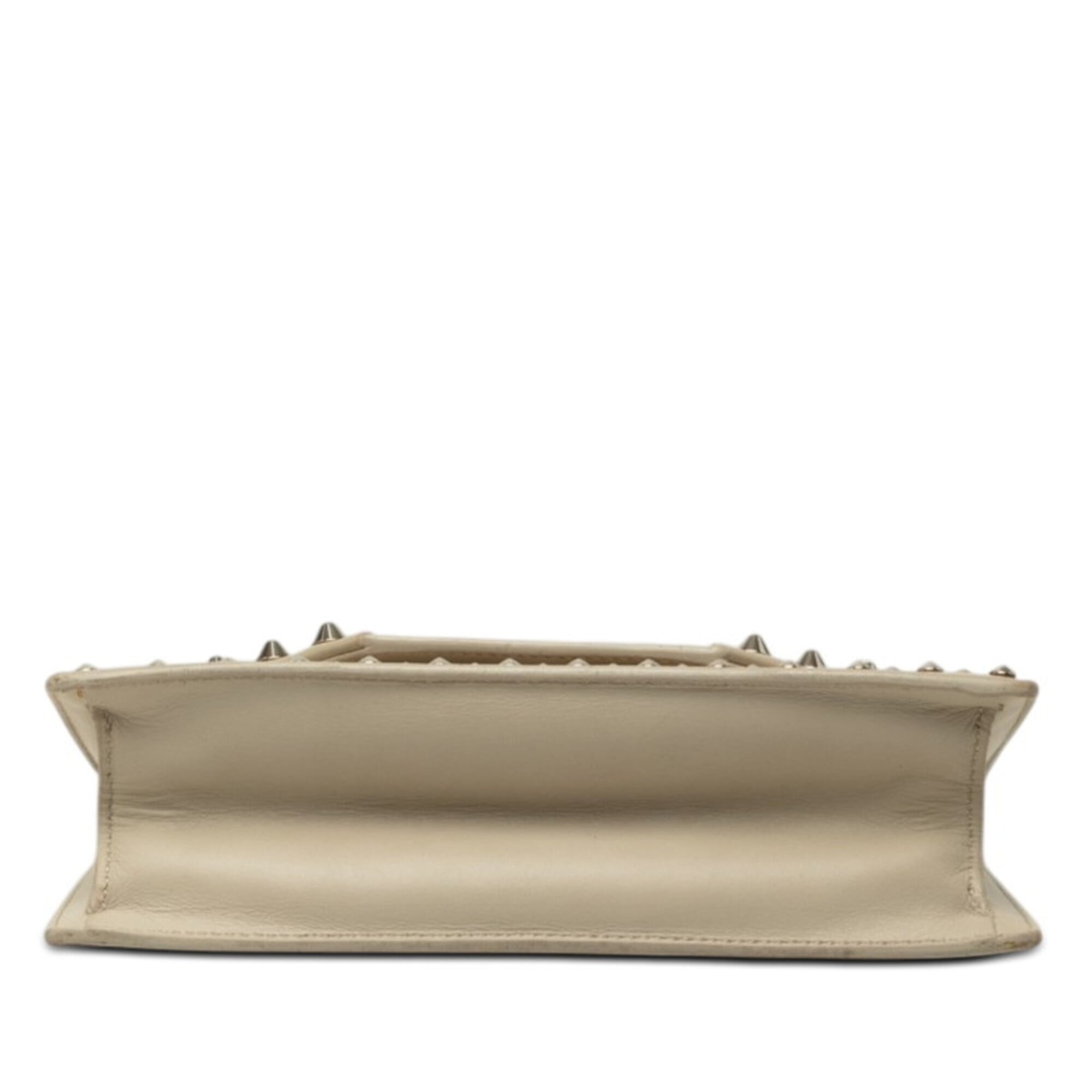 Saint Laurent Beige Gray Beige Leather Shoulder Bag (Pre-Owned)