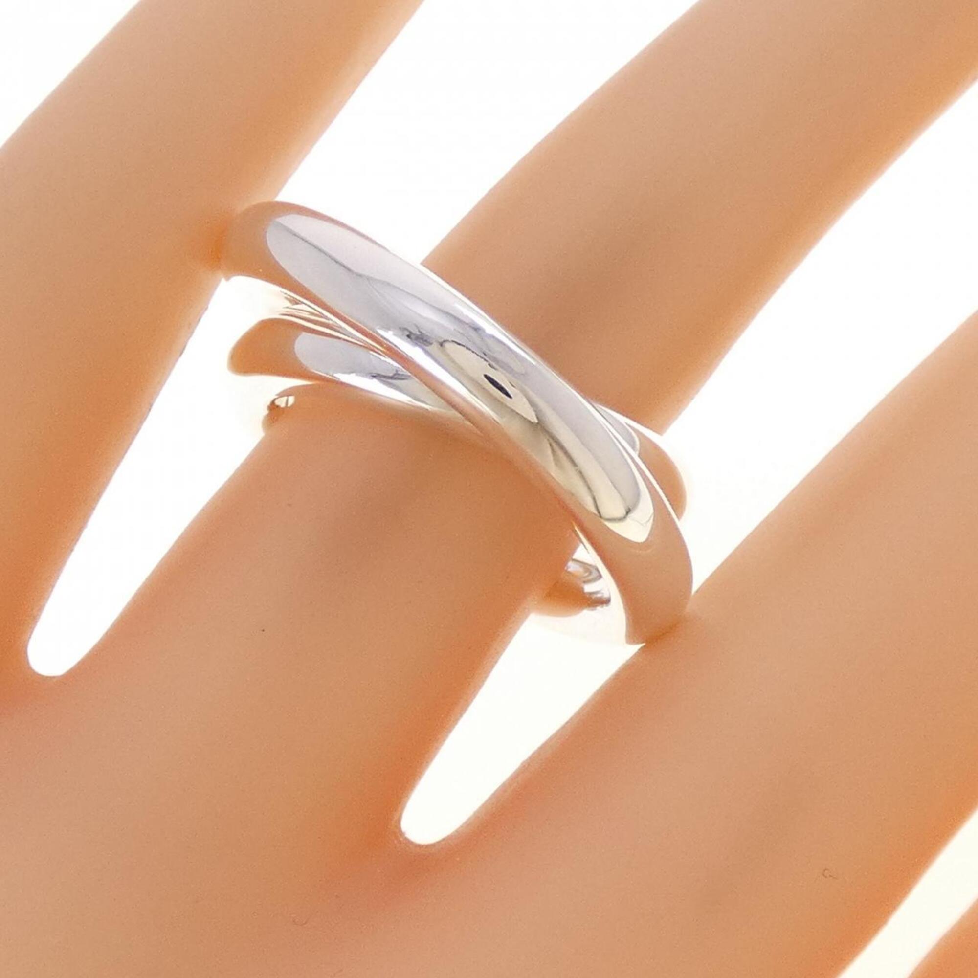 Hermes Silver Silver 925 Band Ring (Pre-Owned)