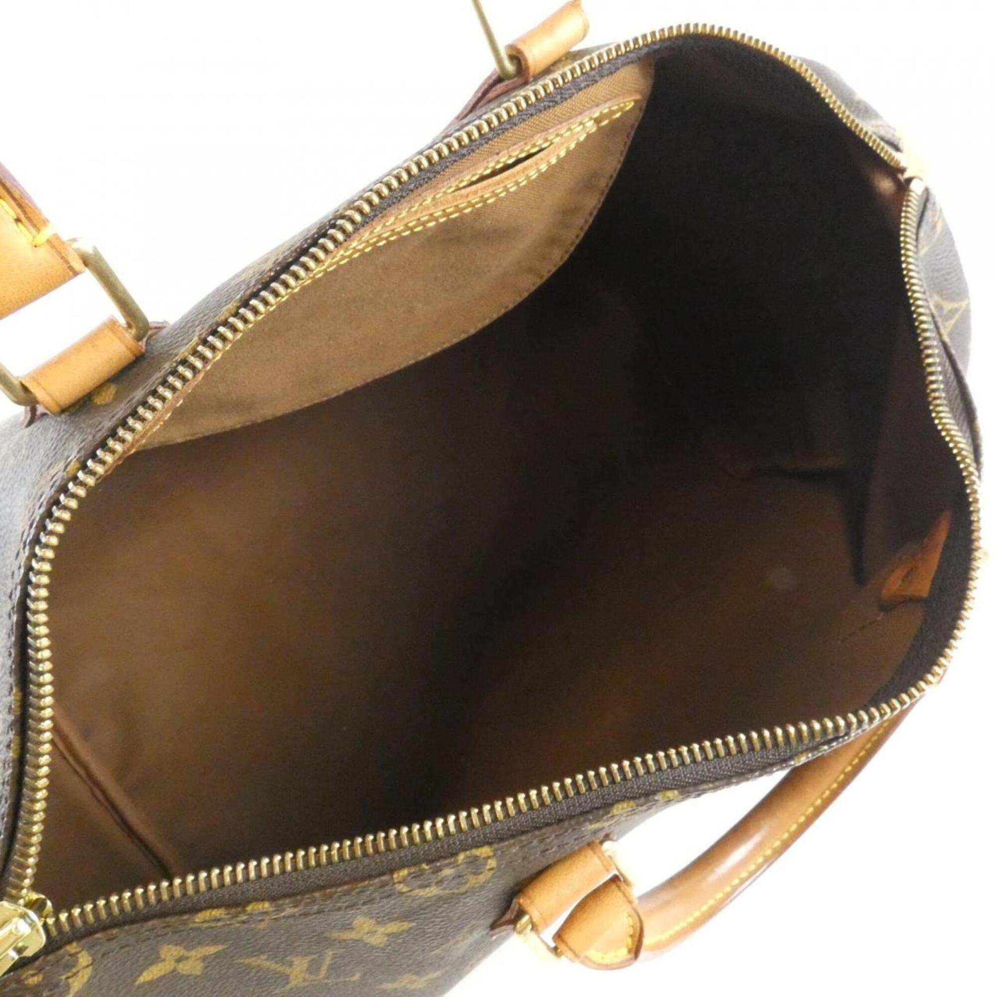 Louis Vuitton Monogram Marron Coated Canvas Boston Bag (Pre-Owned)