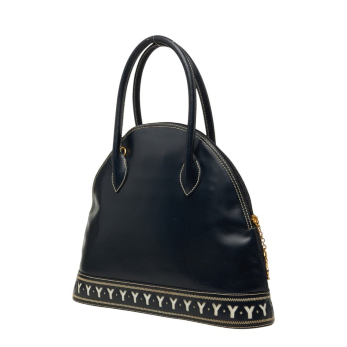 Saint Laurent Navy Leather Handbag Shoulder Bag (Pre-Owned)