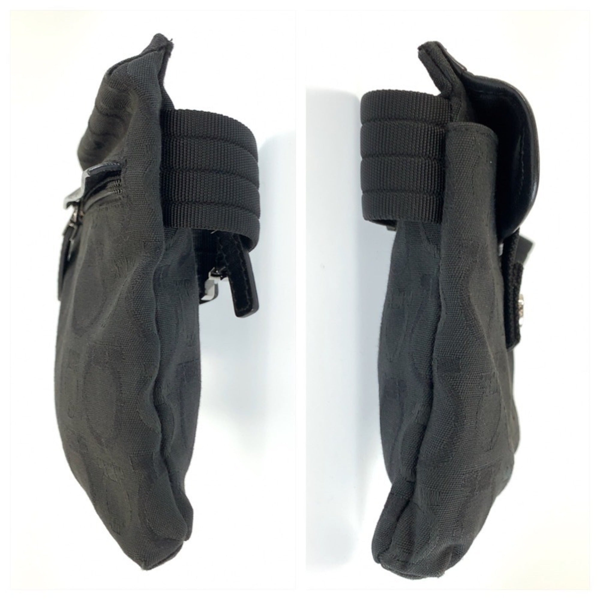 Salvatore Ferragamo Black Canvas Sling Bag (Pre-Owned)