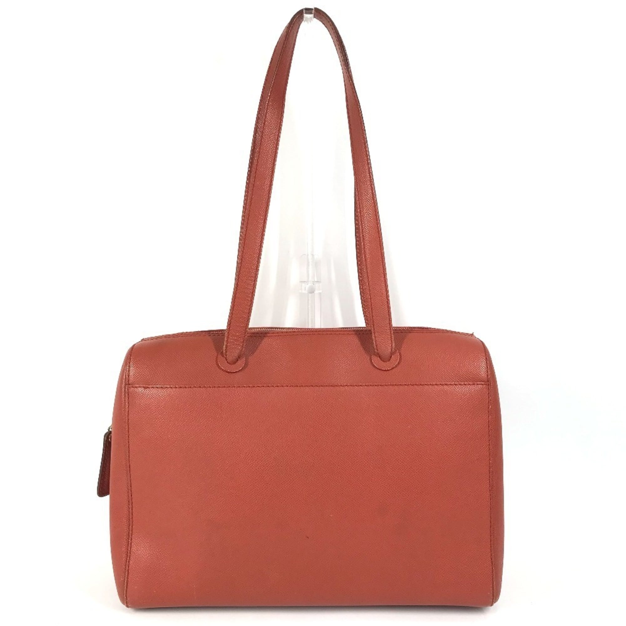 Chanel Orange Leather Boston Bag Shoulder Bag Tote Bag (Pre-Owned)