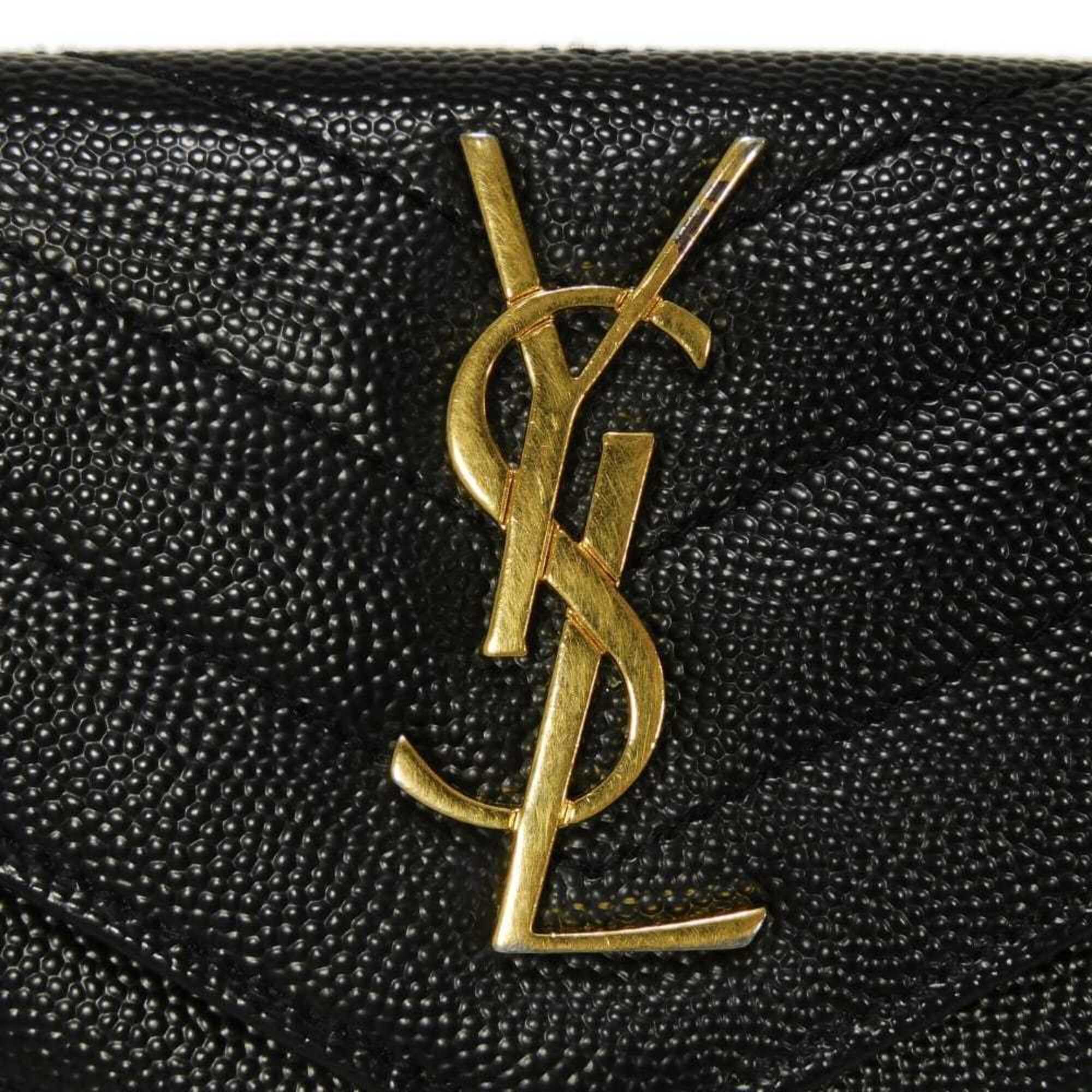 Yves Saint Laurent Black Leather Bill Wallet (Bi-Fold) (Pre-Owned)