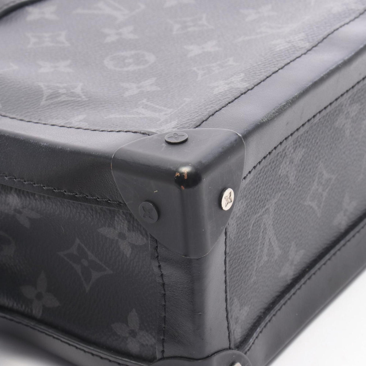 Louis Vuitton Black Coated Canvas Monogram Eclipse Leather Handbag Shoulder Bag (Pre-Owned)