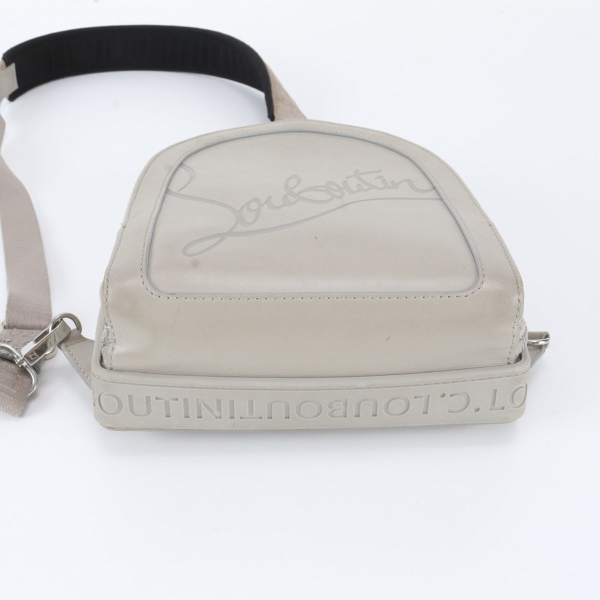Christian Louboutin Gray Leather Crossbody Bag (Pre-Owned)