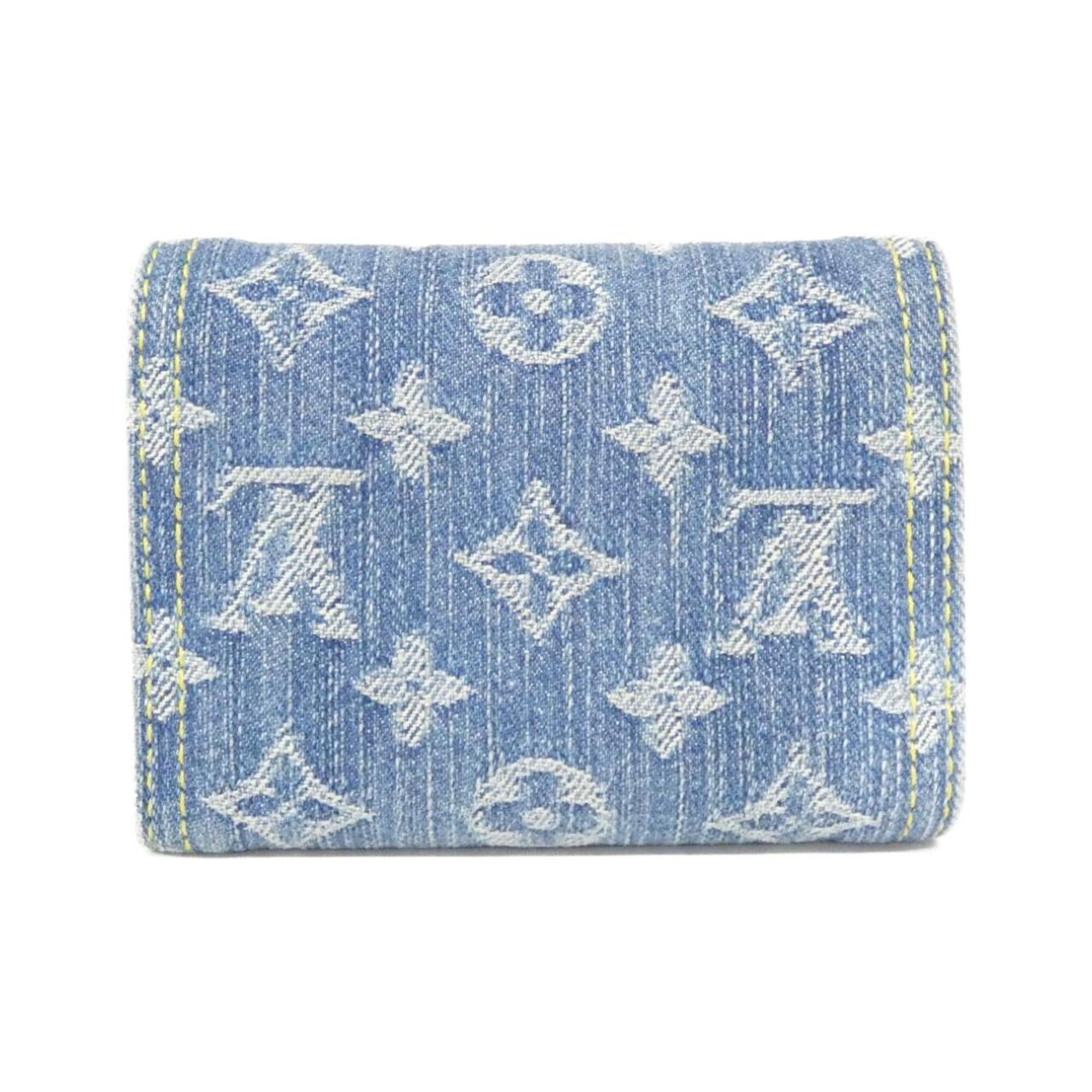 Louis Vuitton Blue Denim Wallet (Tri-Fold) (Pre-Owned)