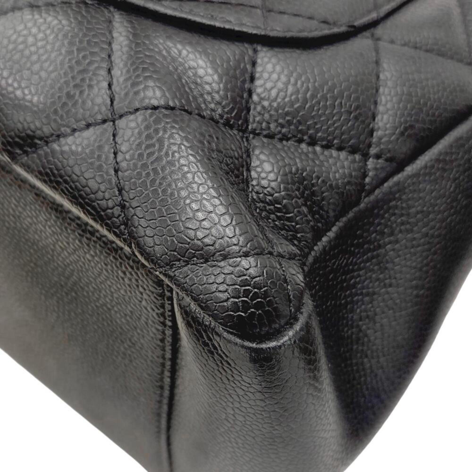 Chanel Black Grained Calfskin Tote Bag (Pre-Owned)