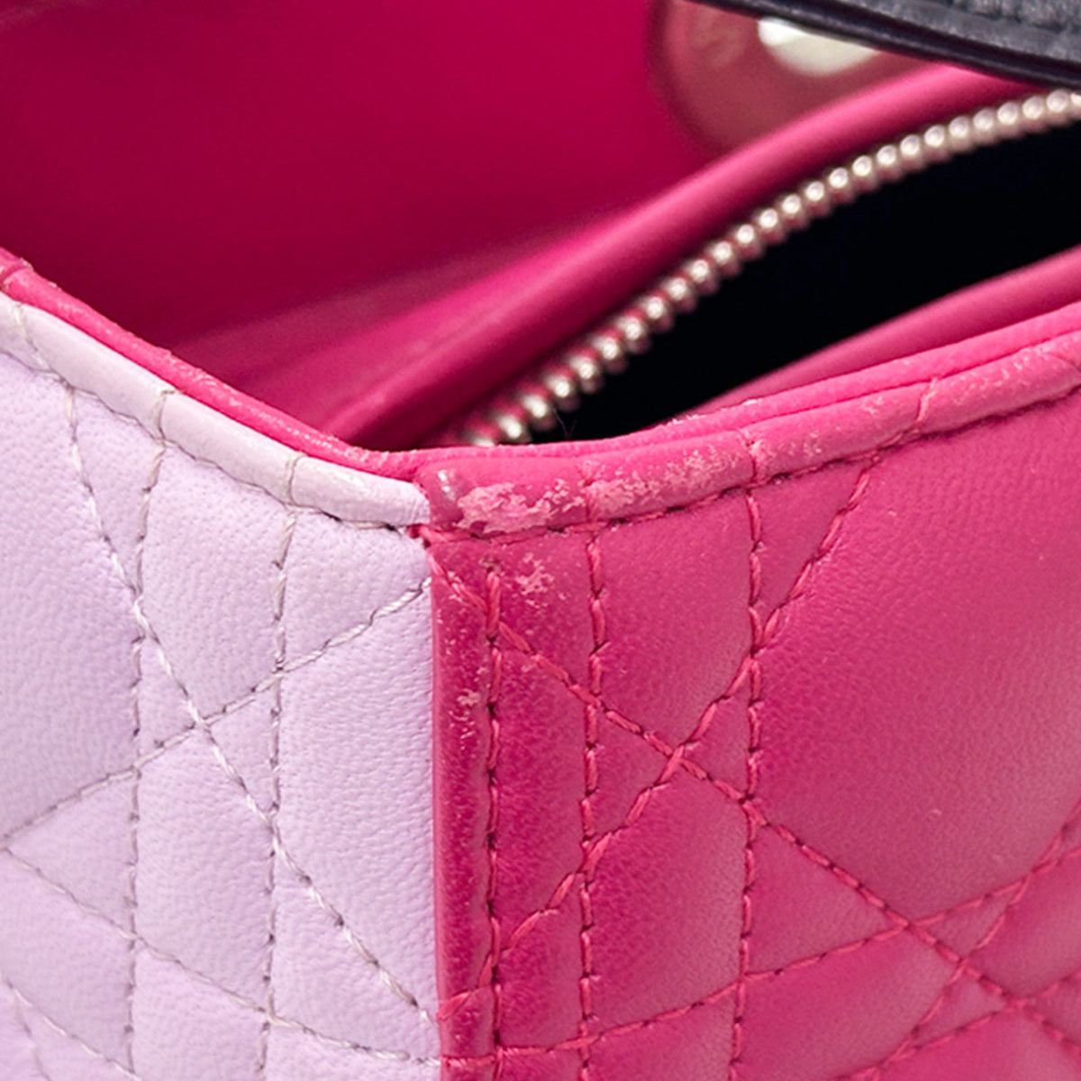 Christian Dior Pink Leather Handbag Shoulder Bag (Pre-Owned)