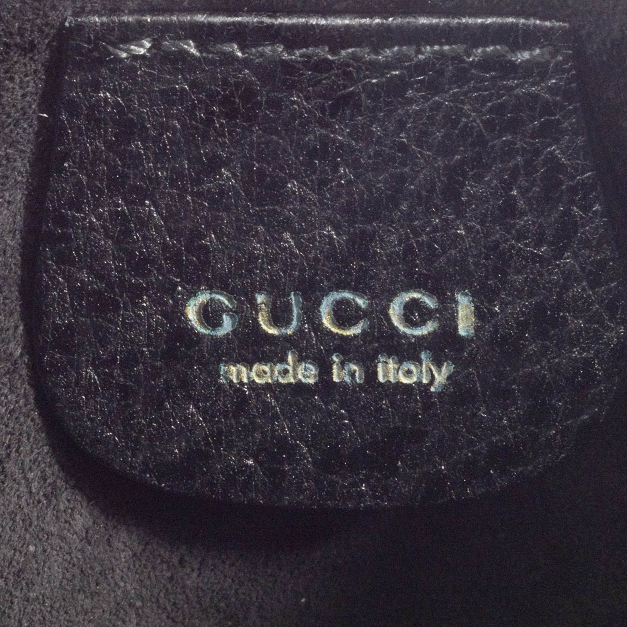 Gucci Black Leather Handbag Tote Bag (Pre-Owned)