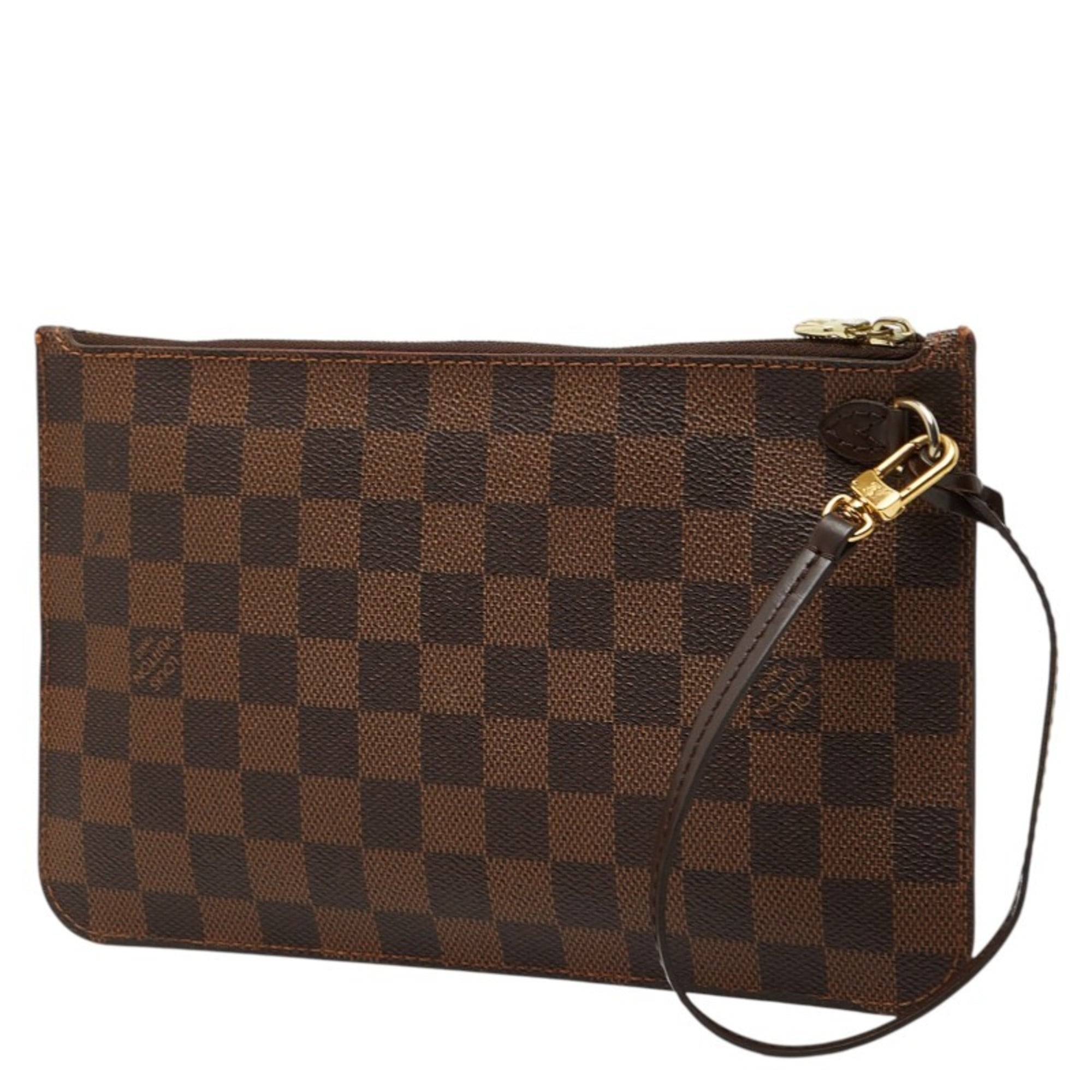 Louis Vuitton Damier Brown Pvc Leather Handbag Pouch (Pre-Owned)