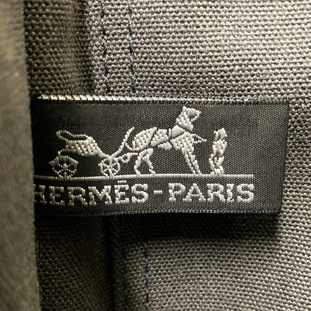 Hermes Gray Canvas Tote Bag (Pre-Owned)