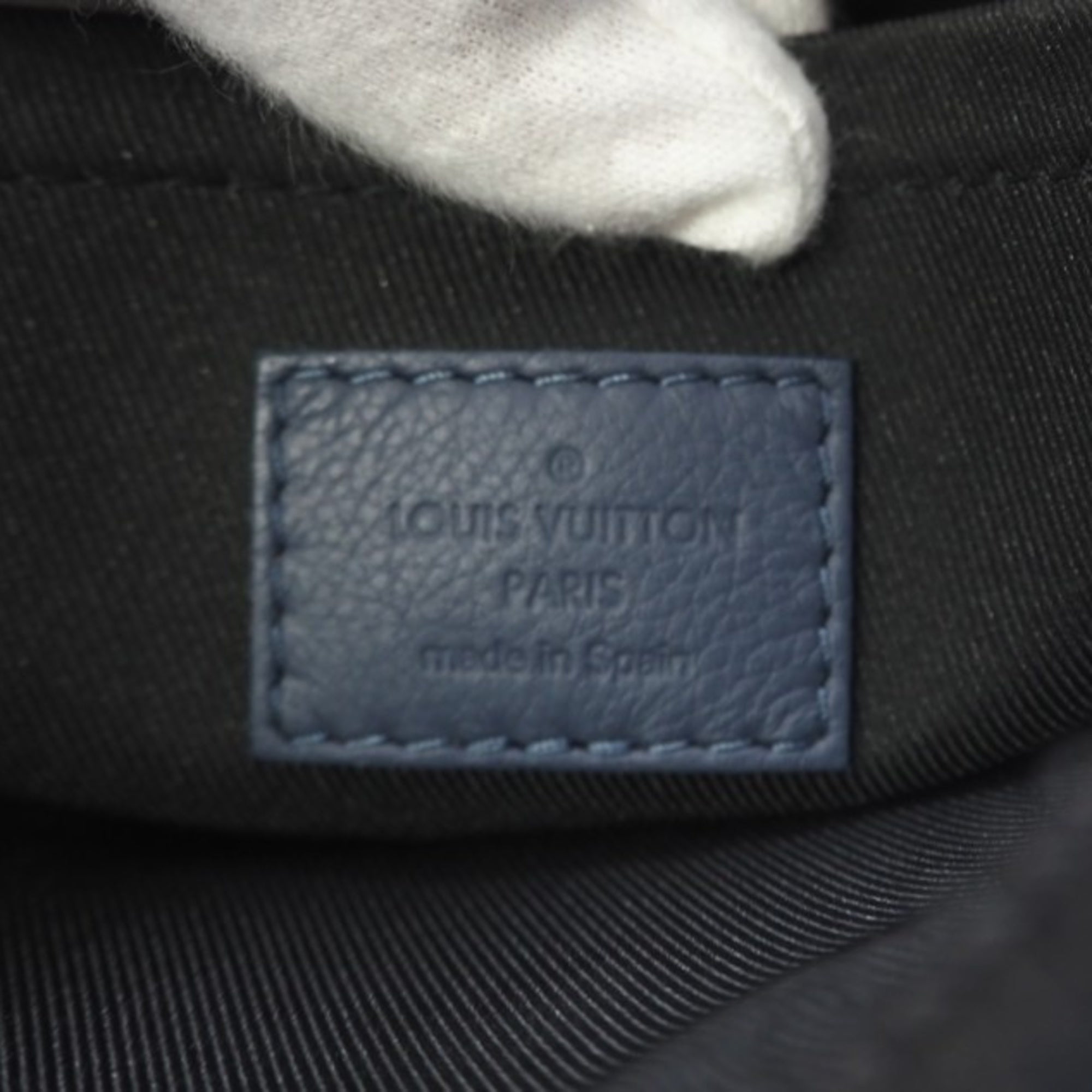 Louis Vuitton Blue Coated Canvas Clutch Bag (Pre-Owned)