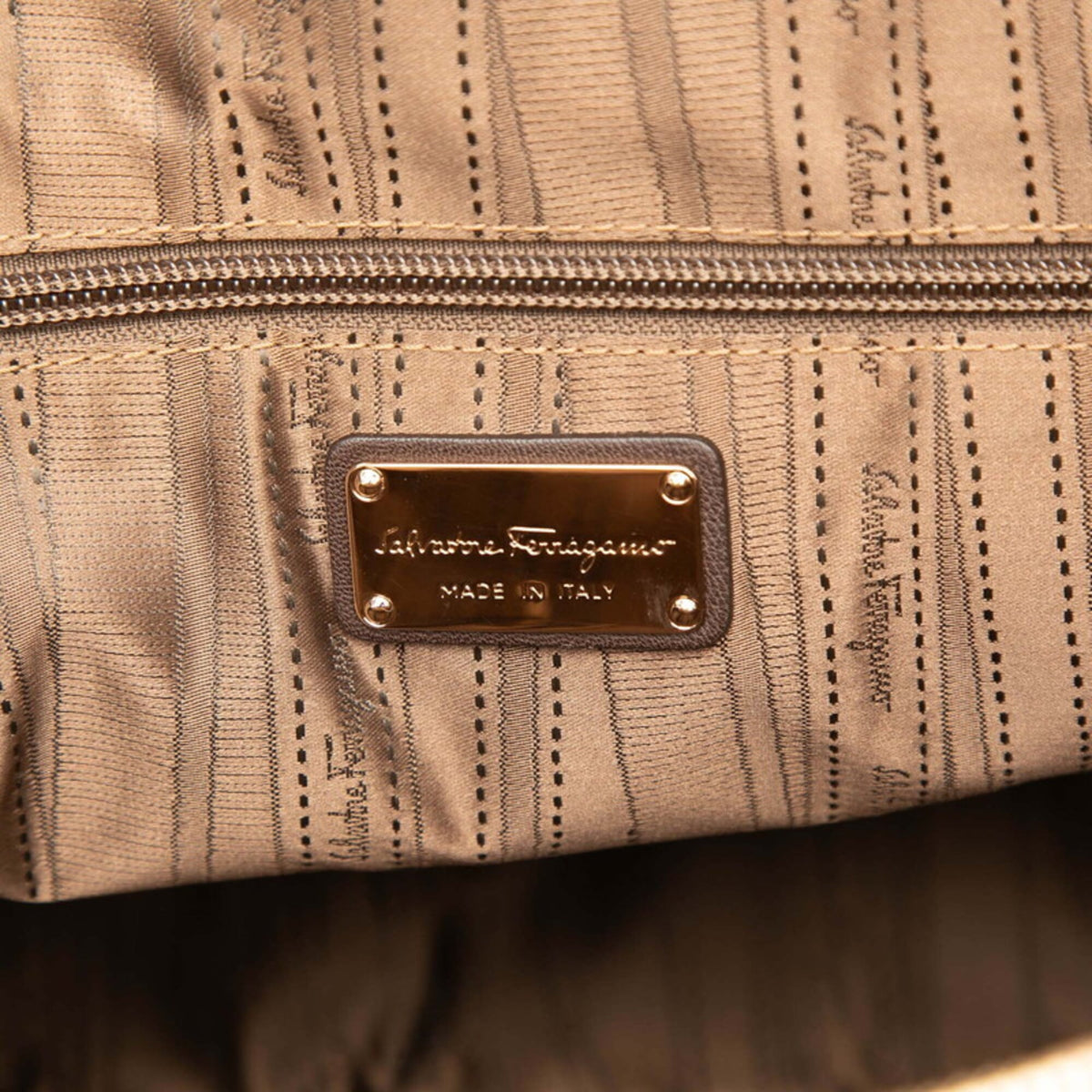 Salvatore Ferragamo Brown Leather Tote Bag (Pre-Owned)