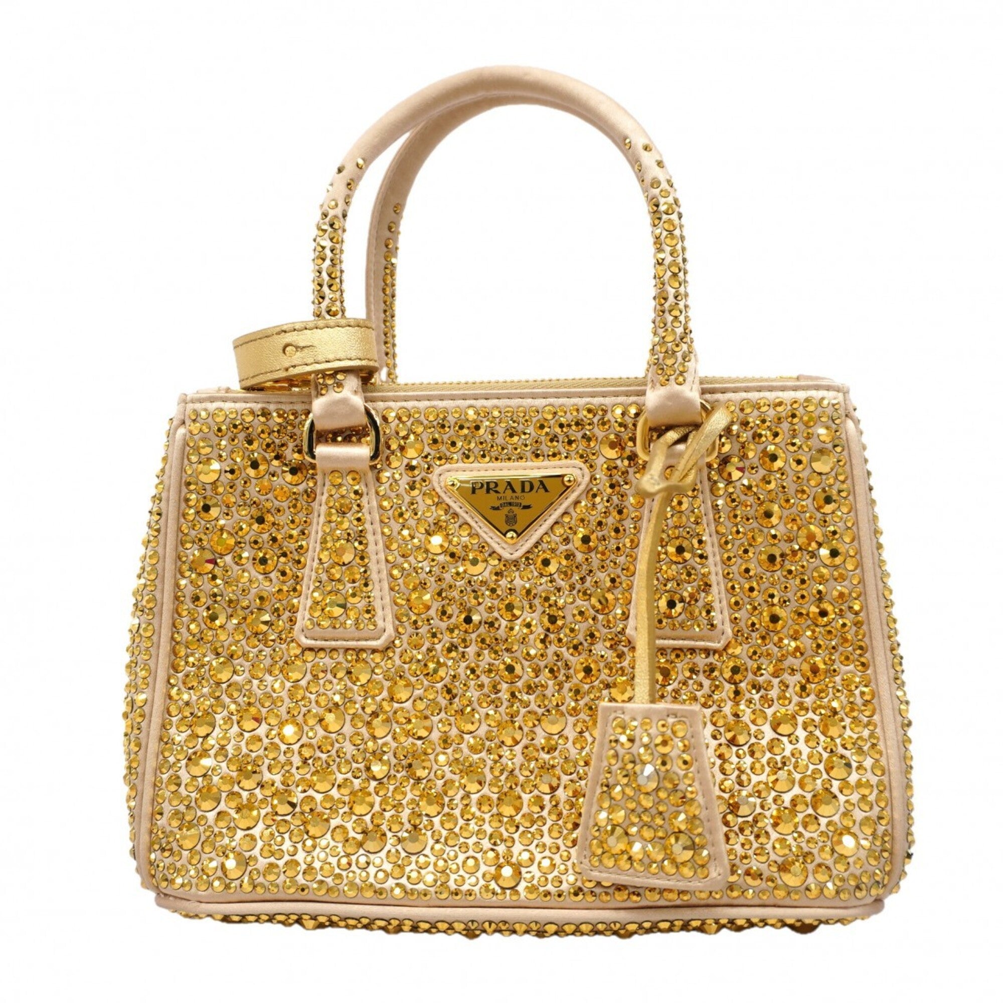 Prada Gold Satin Handbag (Pre-Owned)