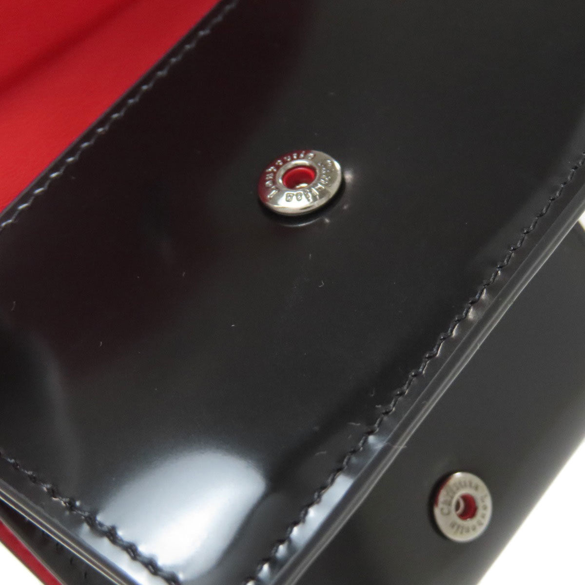 Christian Louboutin Black Patent Leather Wallet (Tri-Fold) (Pre-Owned)