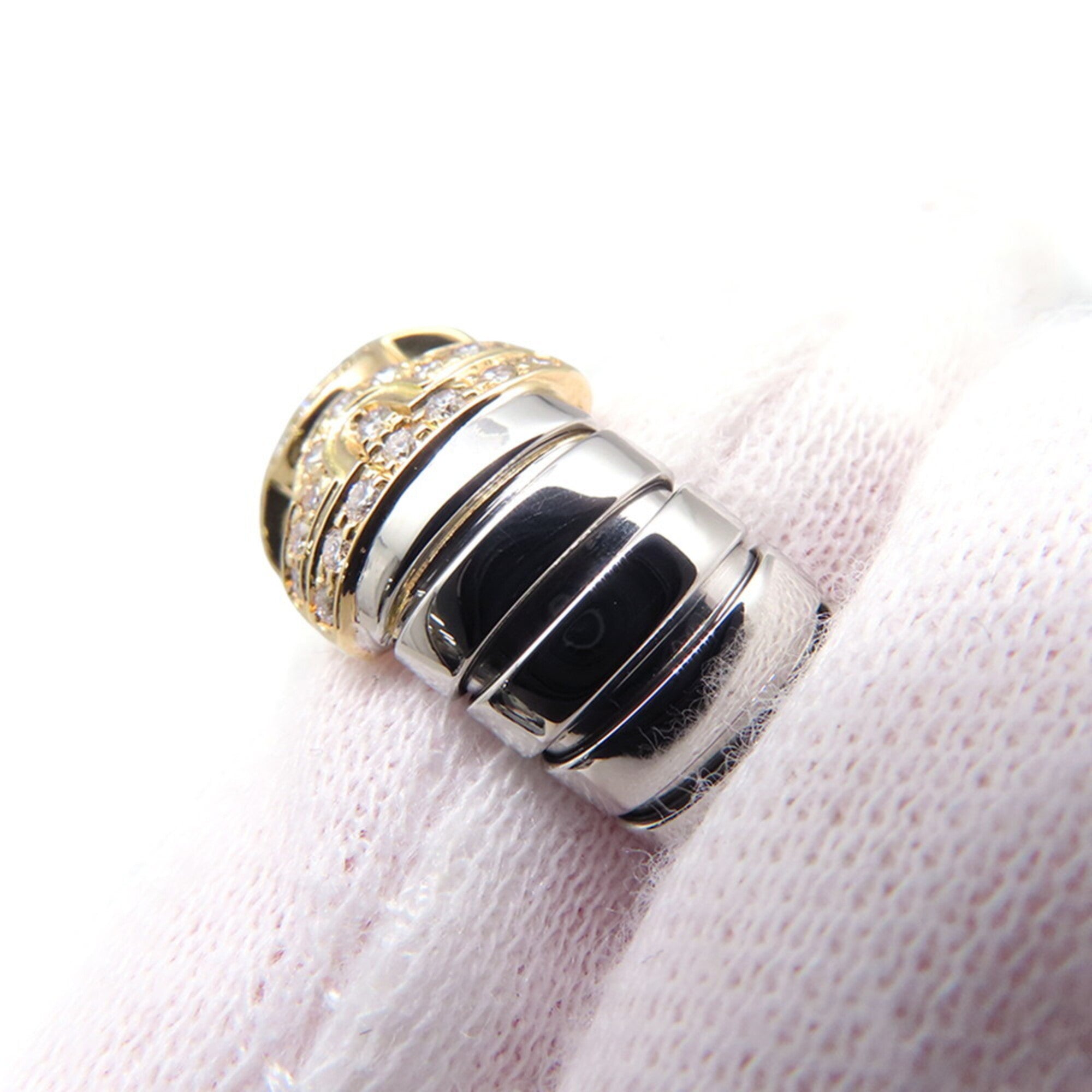 Bvlgari Tubogas Yellow Gold (18K) Stainless Steel Band Ring (Pre-Owned)