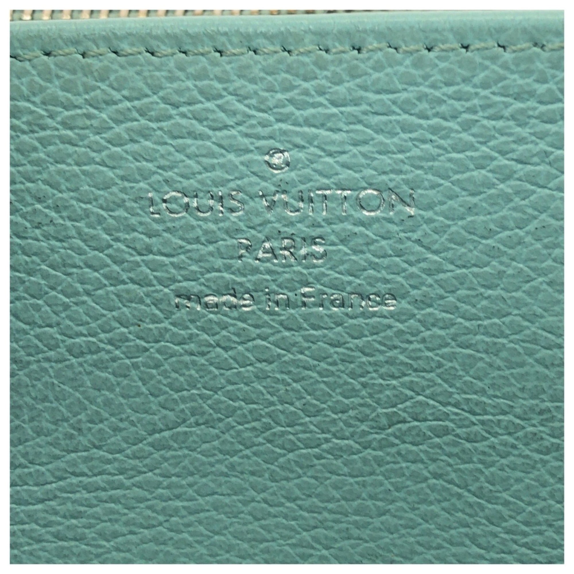 Louis Vuitton Blue Yellow Leather Long Wallet (Bi-Fold) (Pre-Owned)
